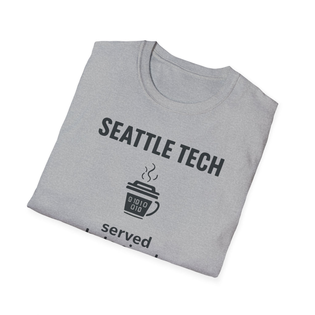 Seattle Tech T-Shirt — "Served Byte Sized" Coffee Cup Design