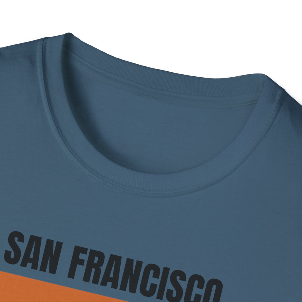 San Francisco Retro Stripes T-Shirt | Vintage City Skyline Bars