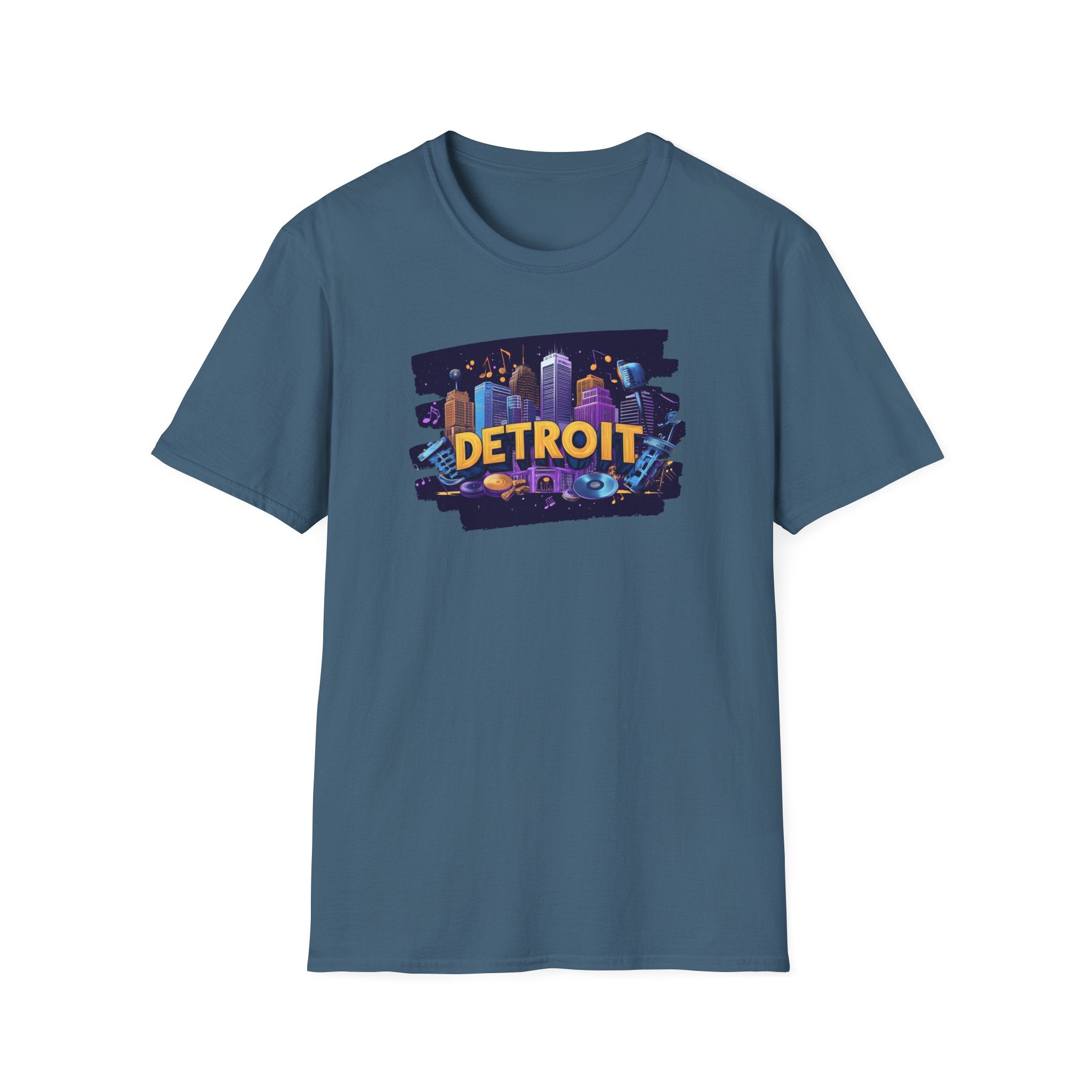 Detroit Skyline Graphic T-Shirt | City Nightscape Tee
