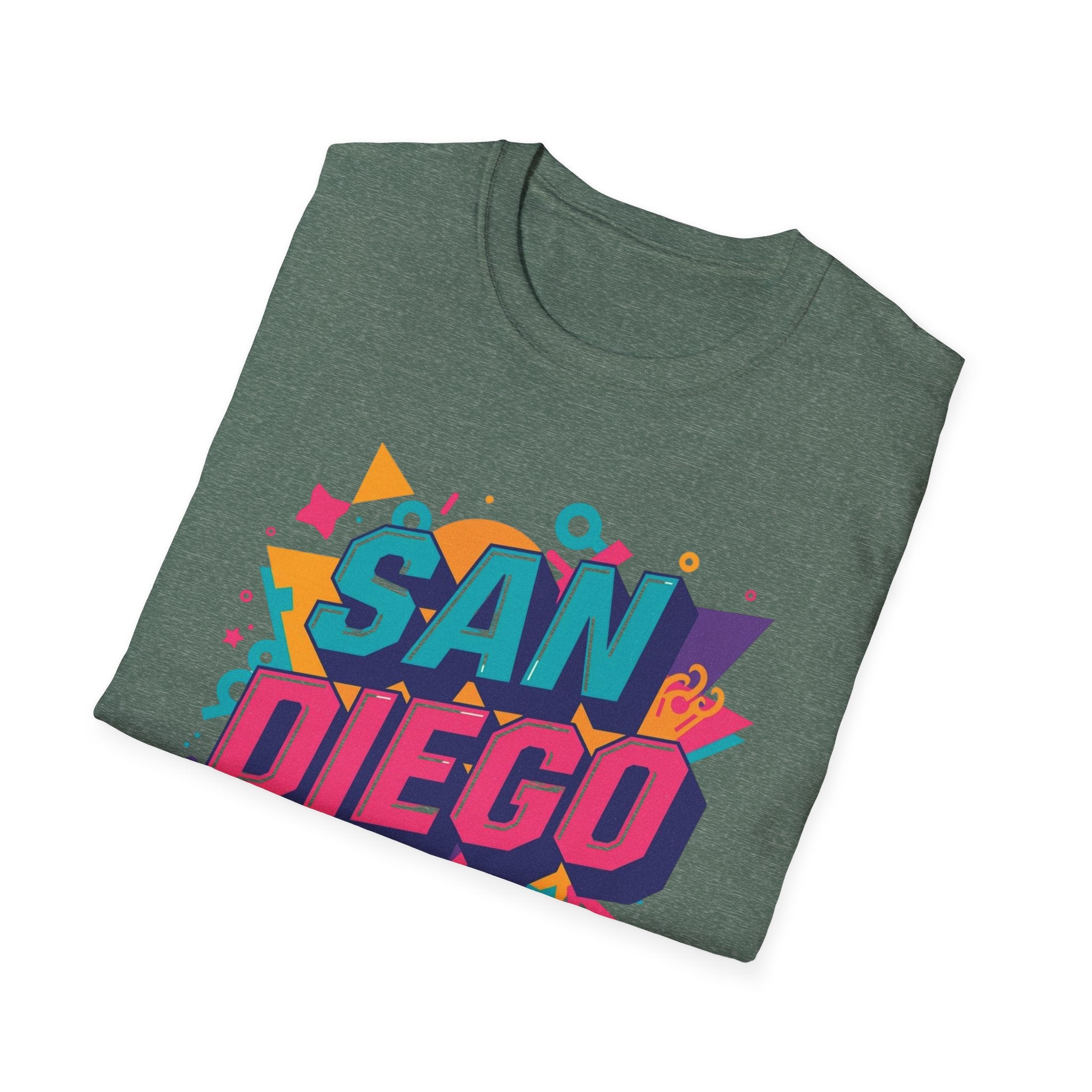 San Diego Retro Pop T-Shirt — Colorful City Graphic Tee