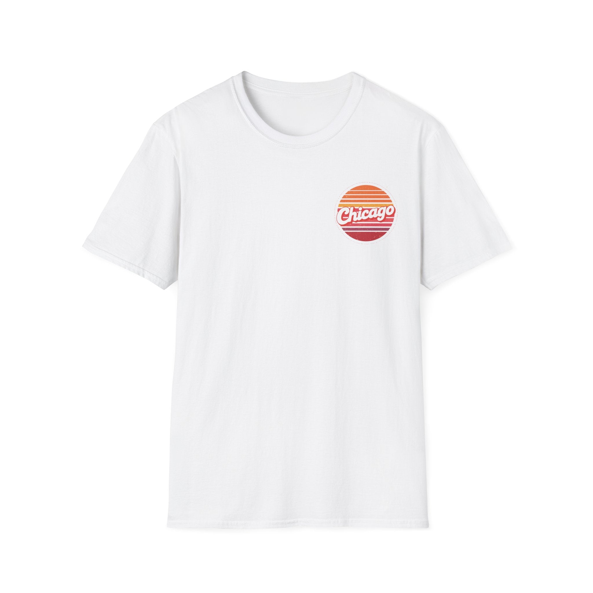 Chicago Retro Sunset T-Shirt | Vintage City Logo Tee
