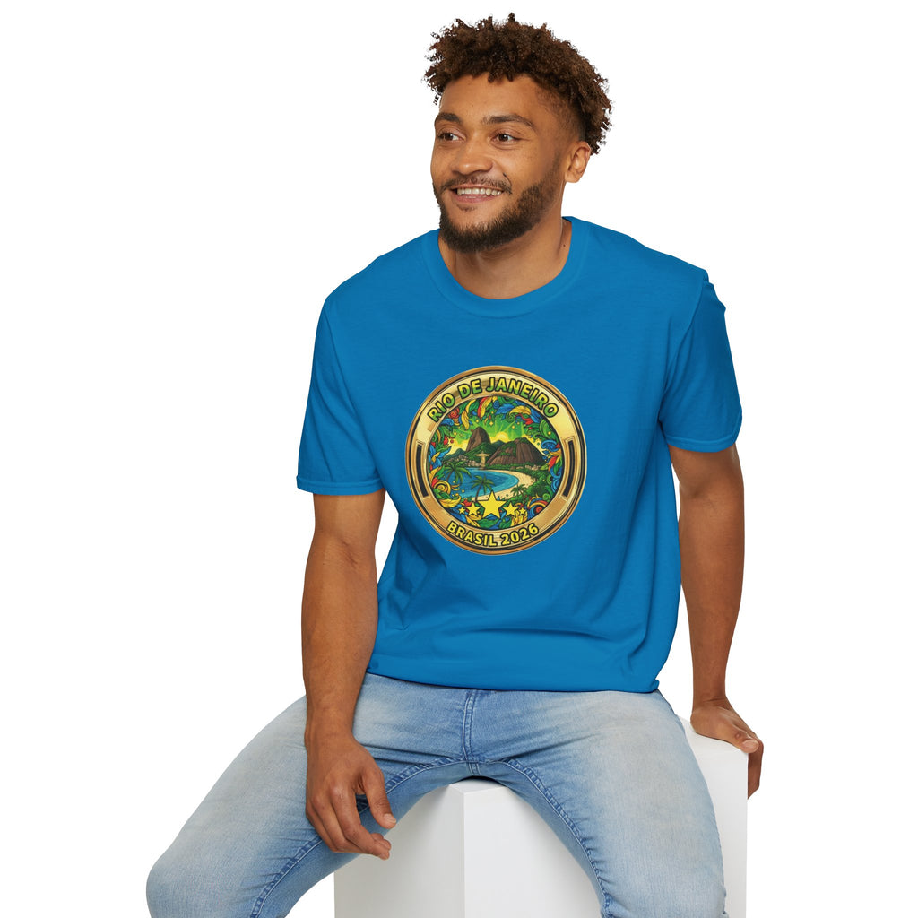 Rio de Janeiro Brazil Travel T-Shirt World Cup 2026 — Vintage Tropical Beach Badge