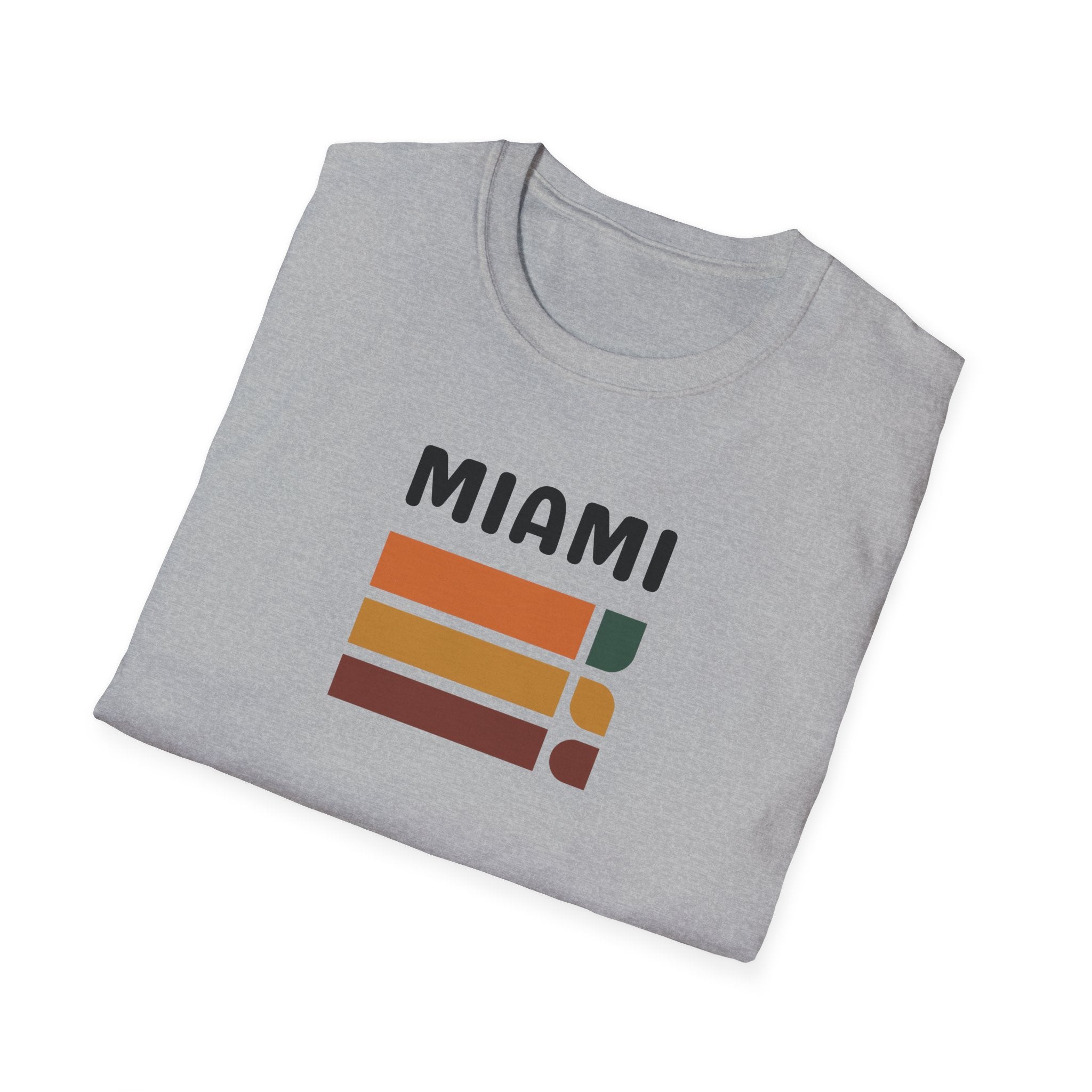 Miami Retro Stripes T-Shirt | Vintage Sunset Bars Tee
