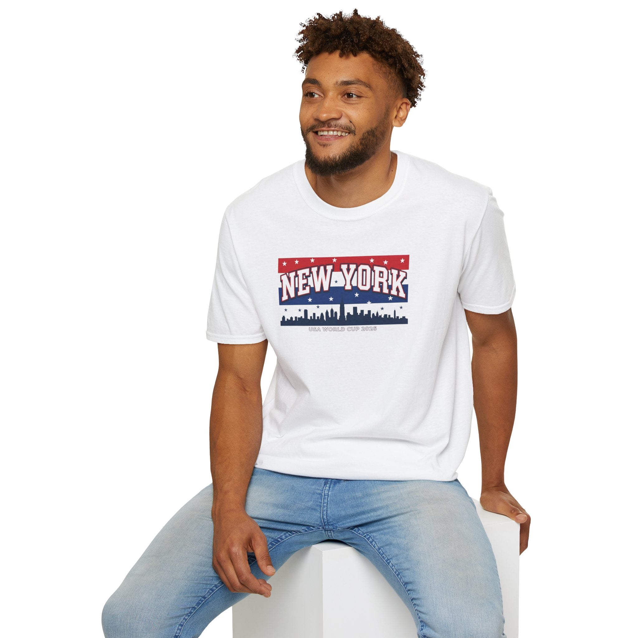 New York Skyline T-Shirt - Patriotic USA City Graphic Tee