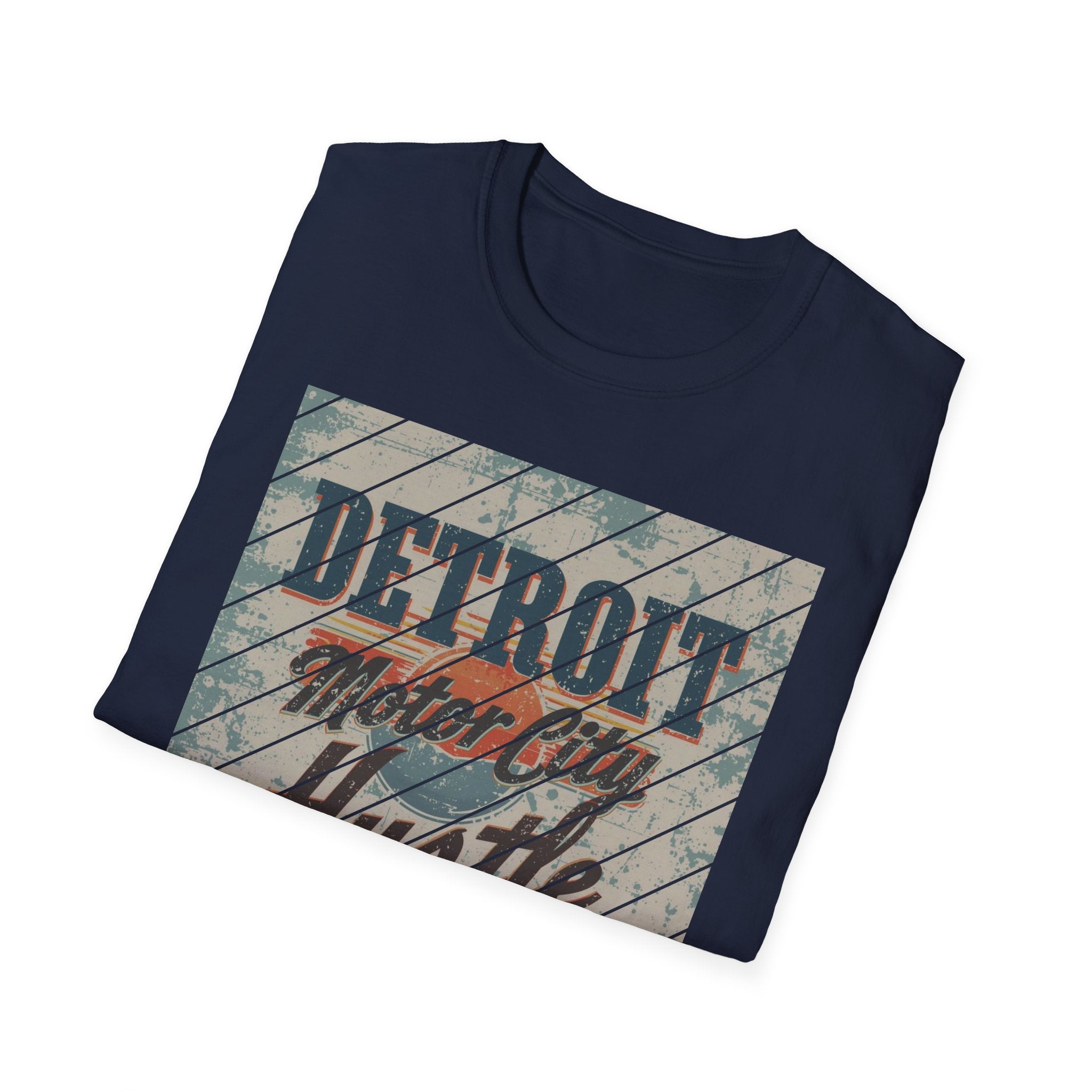 Detroit Hustle T-Shirt — Vintage Distressed Motor City Tee