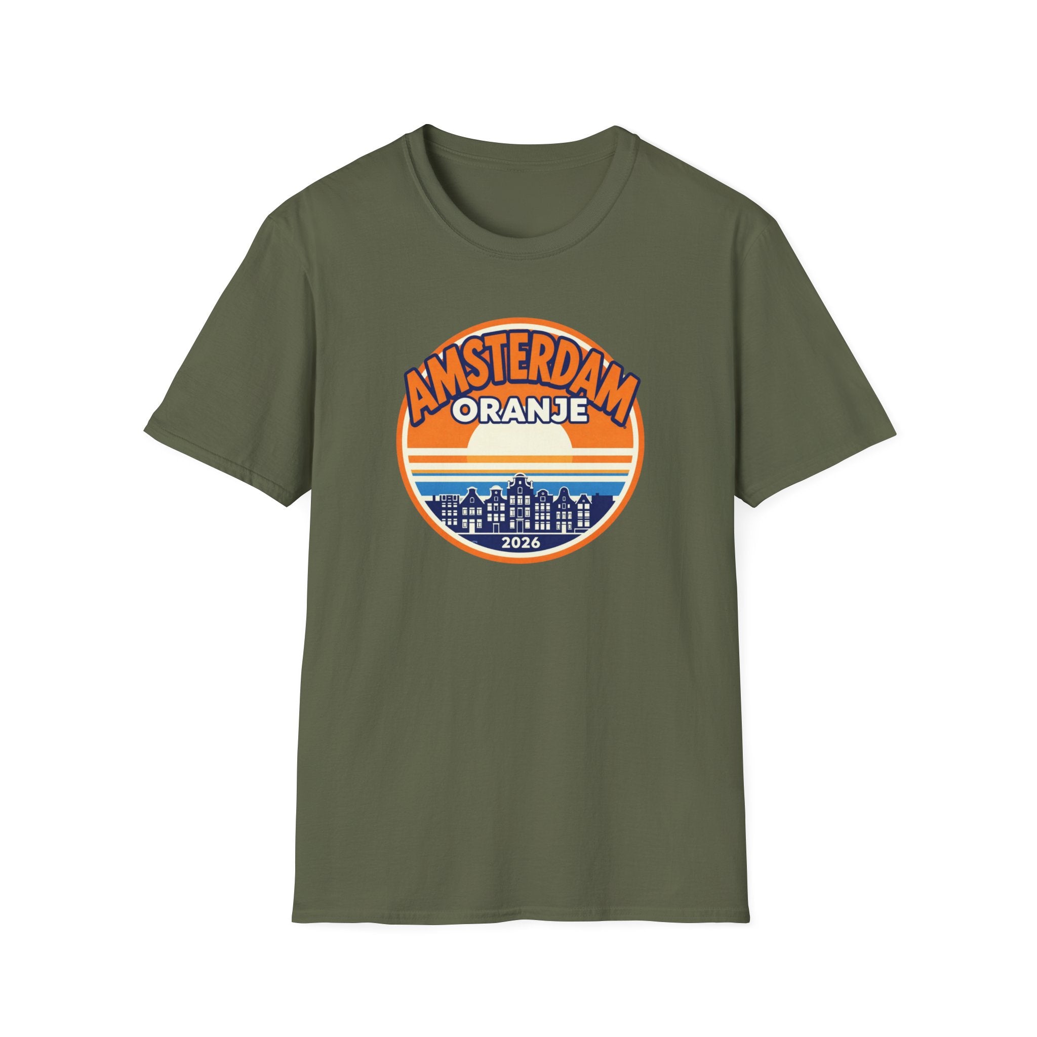 Amsterdam Oranje Retro Sunset T-Shirt