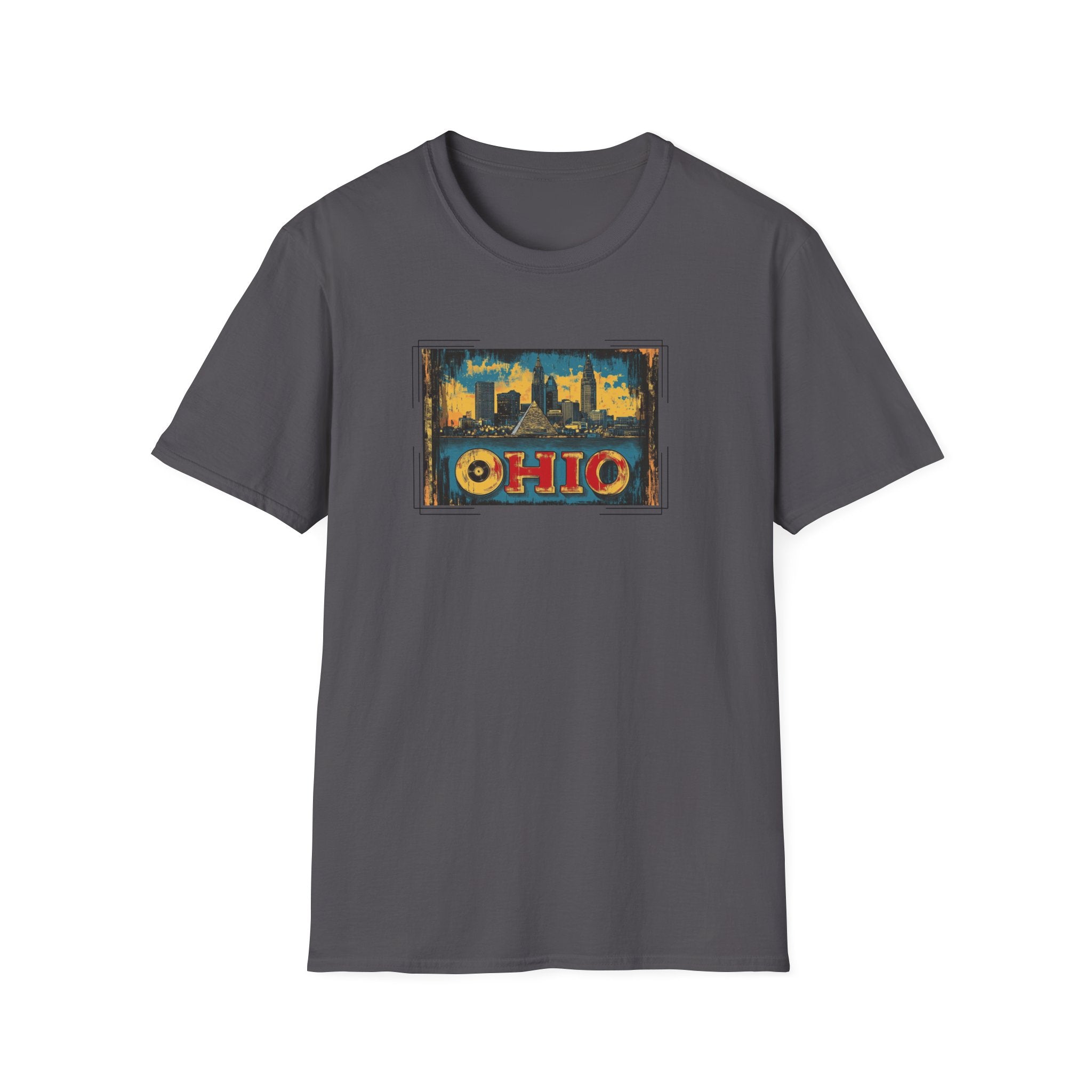 Ohio Skyline T-Shirt | Retro State Poster, Vintage Cleveland Columbus Design