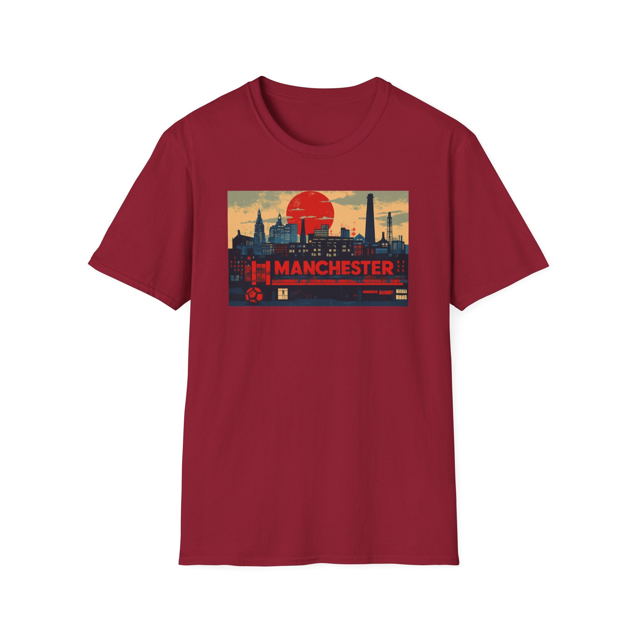 Manchester Skyline T-Shirt | Retro Cityscape Travel Tee
