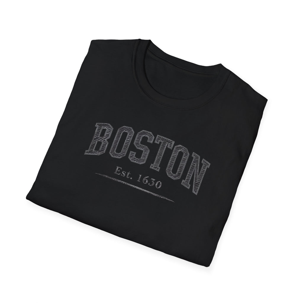 Boston Established 1630 T-Shirt — Vintage Collegiate City Tee