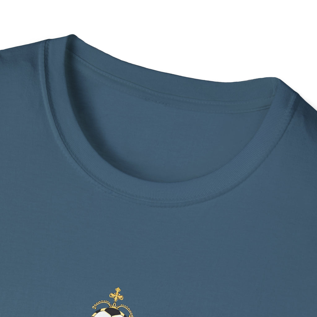 Madridista Crown T-Shirt | Soccer Fan Tee, Royal Purple Gold Crest