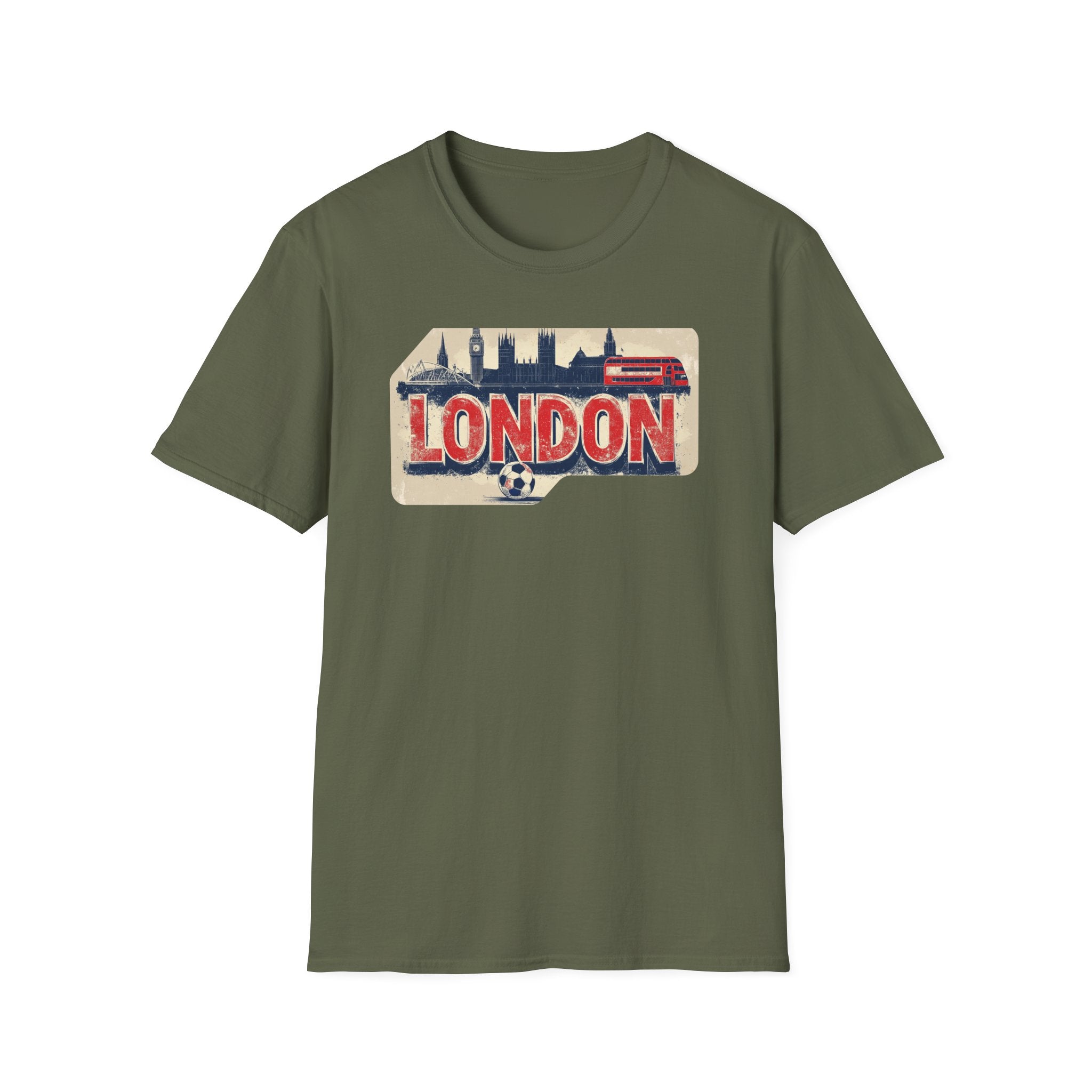 London Vintage Sign T-Shirt | Skyline, Union Jack Bus
