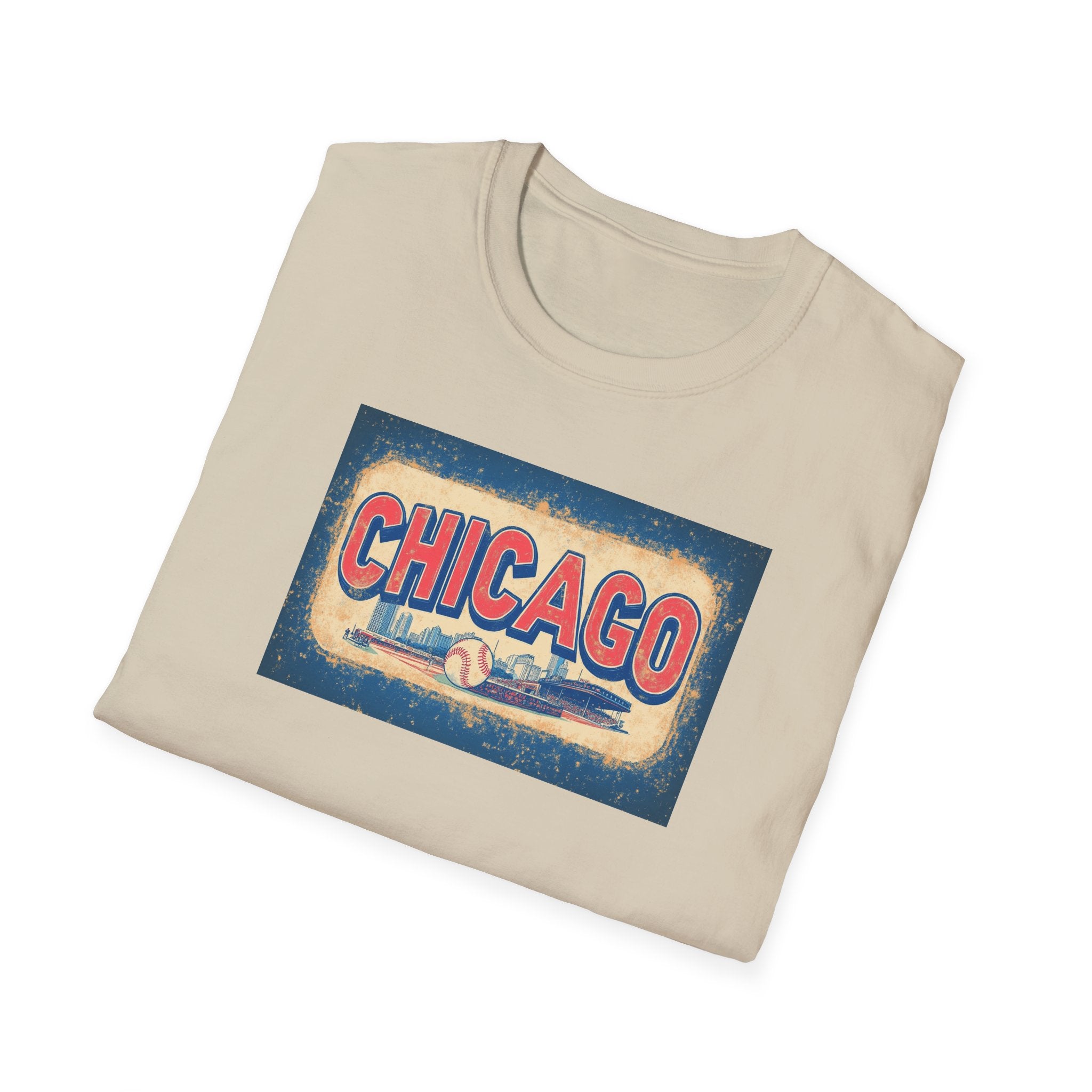 Chicago Retro Skyline T-Shirt | Vintage City Typography