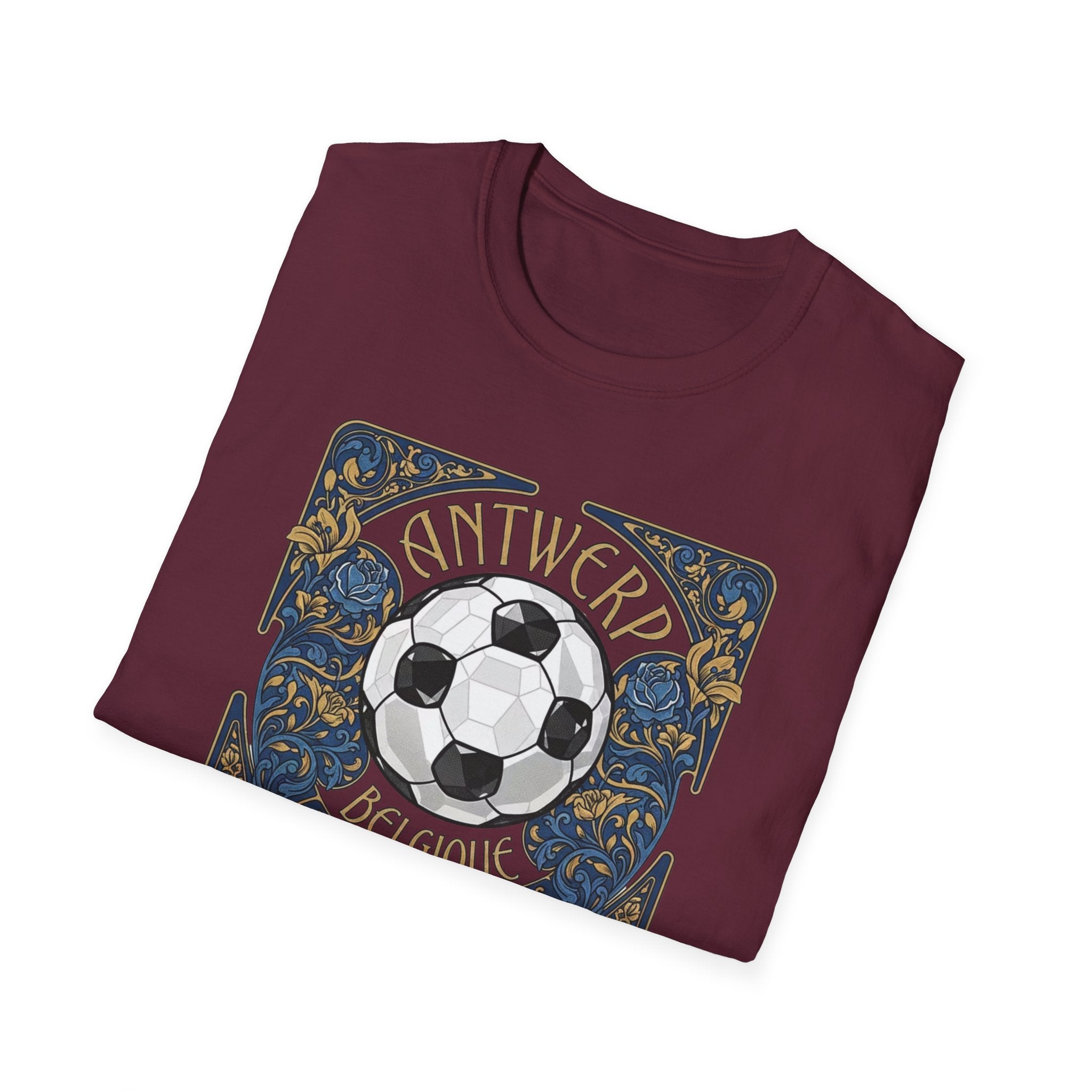 Antwerp Belgique Soccer Vintage Art Tee — World Cup 2022 Football Shirt