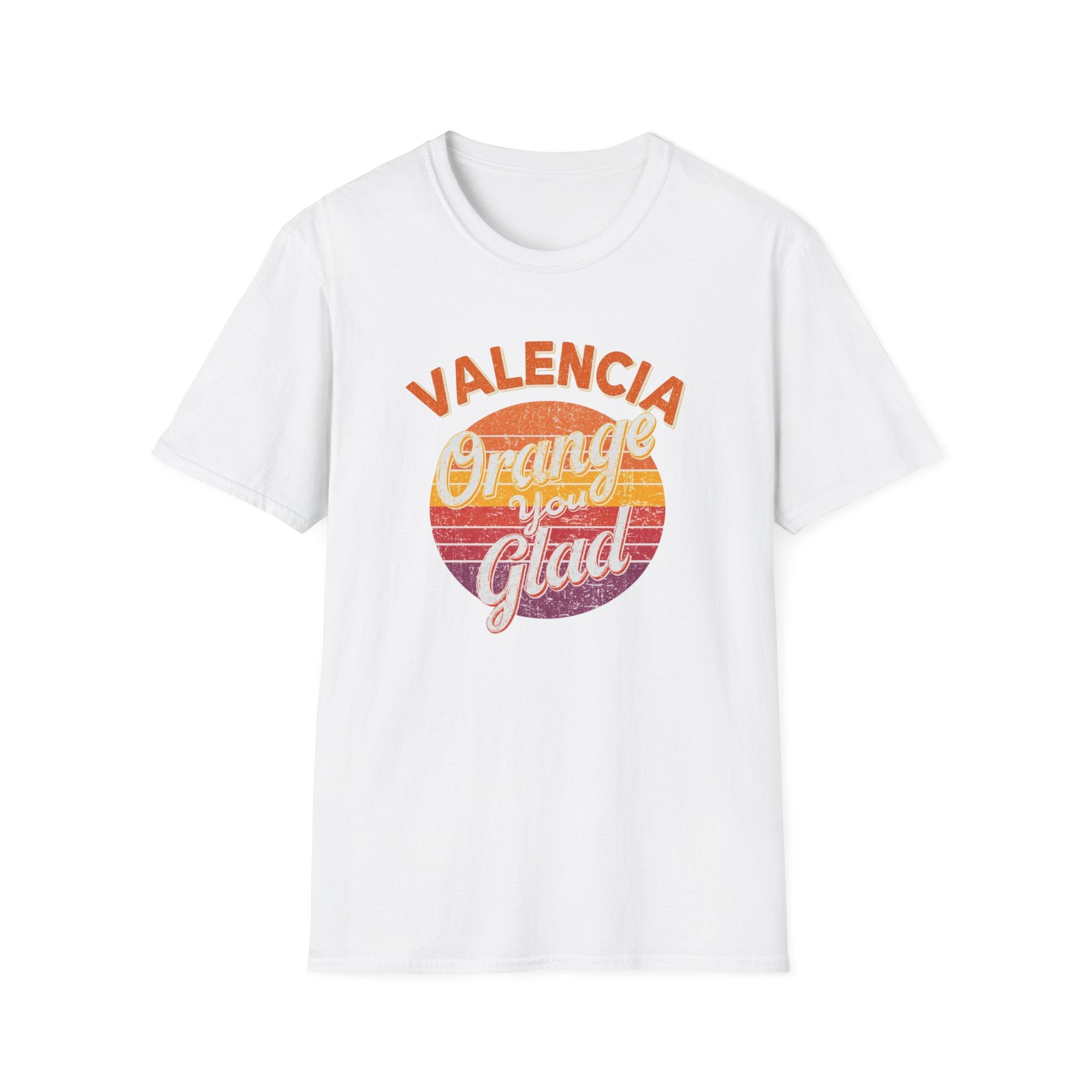 Valencia Orange You Glad Retro Graphic T-Shirt
