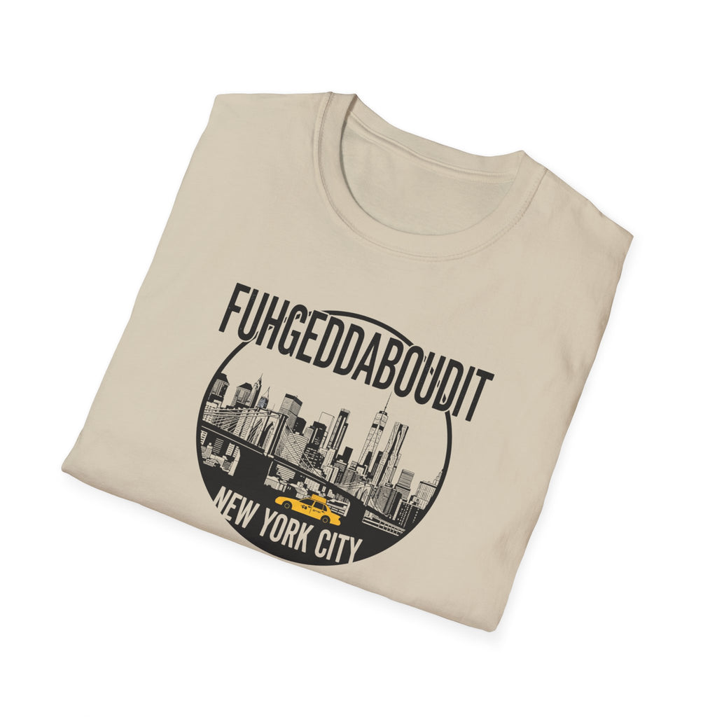 Fuhgeddaboudit New York City skyline T-Shirt | NYC skyline tee