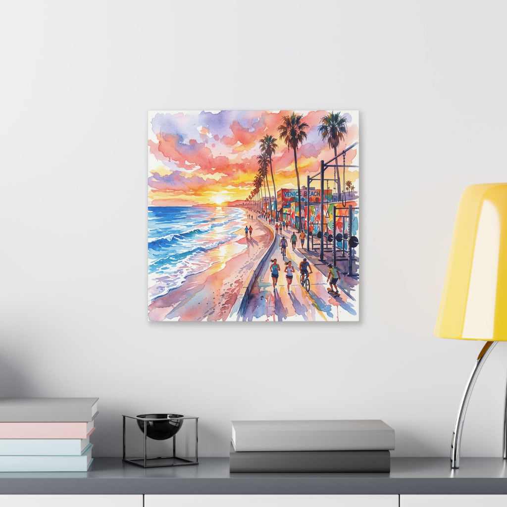 Venice Beach Sunset Canvas