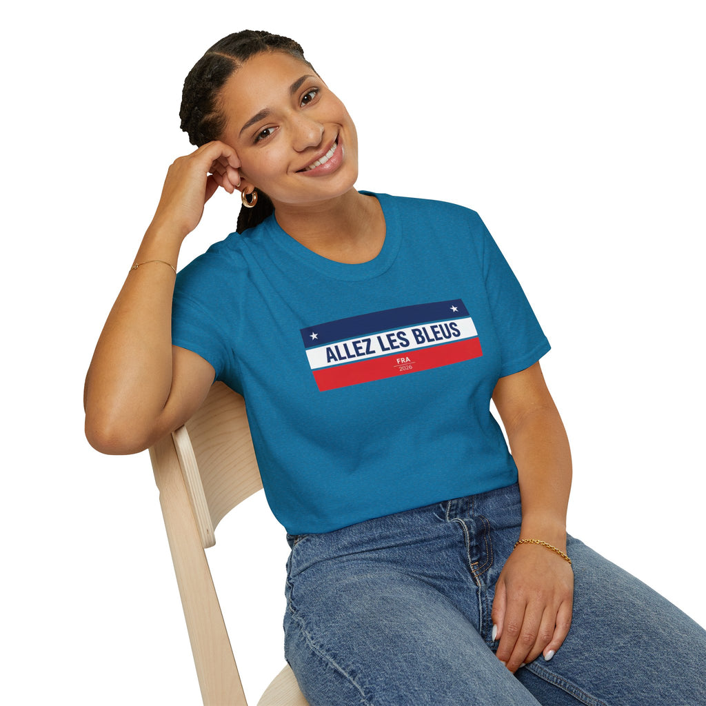 T-Shirt — Allez Les Bleus French Flag Soccer Supporter Tee