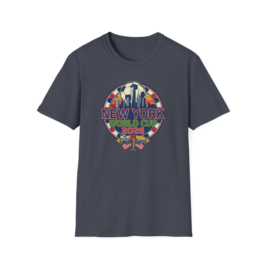 New York World Cup 2026 T-Shirt — Retro City Skyline Soccer Tee