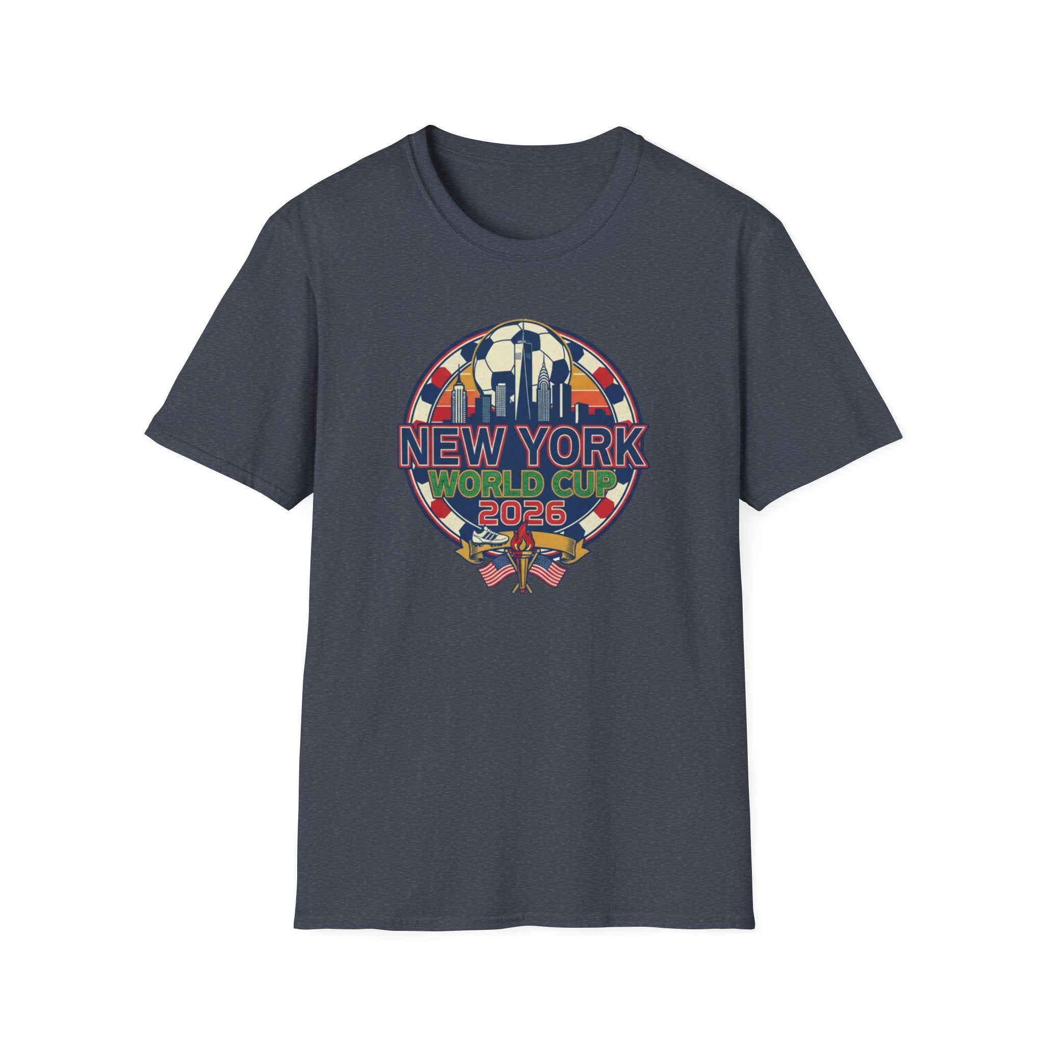 New York World Cup 2026 T-Shirt — Retro City Skyline Soccer Tee