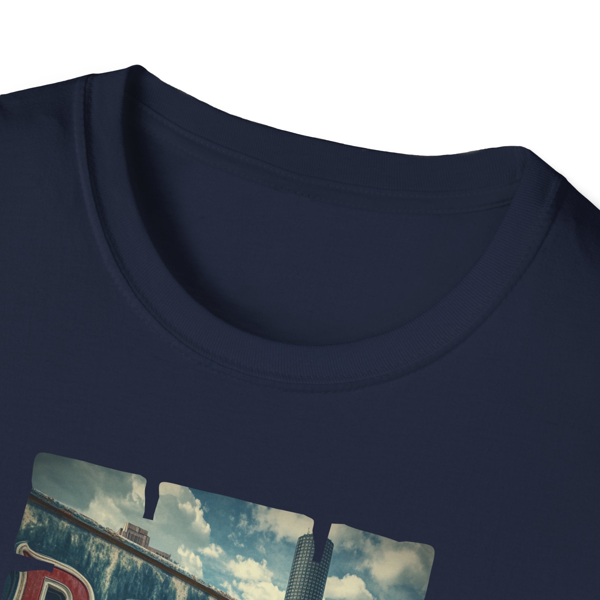 Boston Neon Sign T-Shirt | Cityscape Vintage Photo Tee
