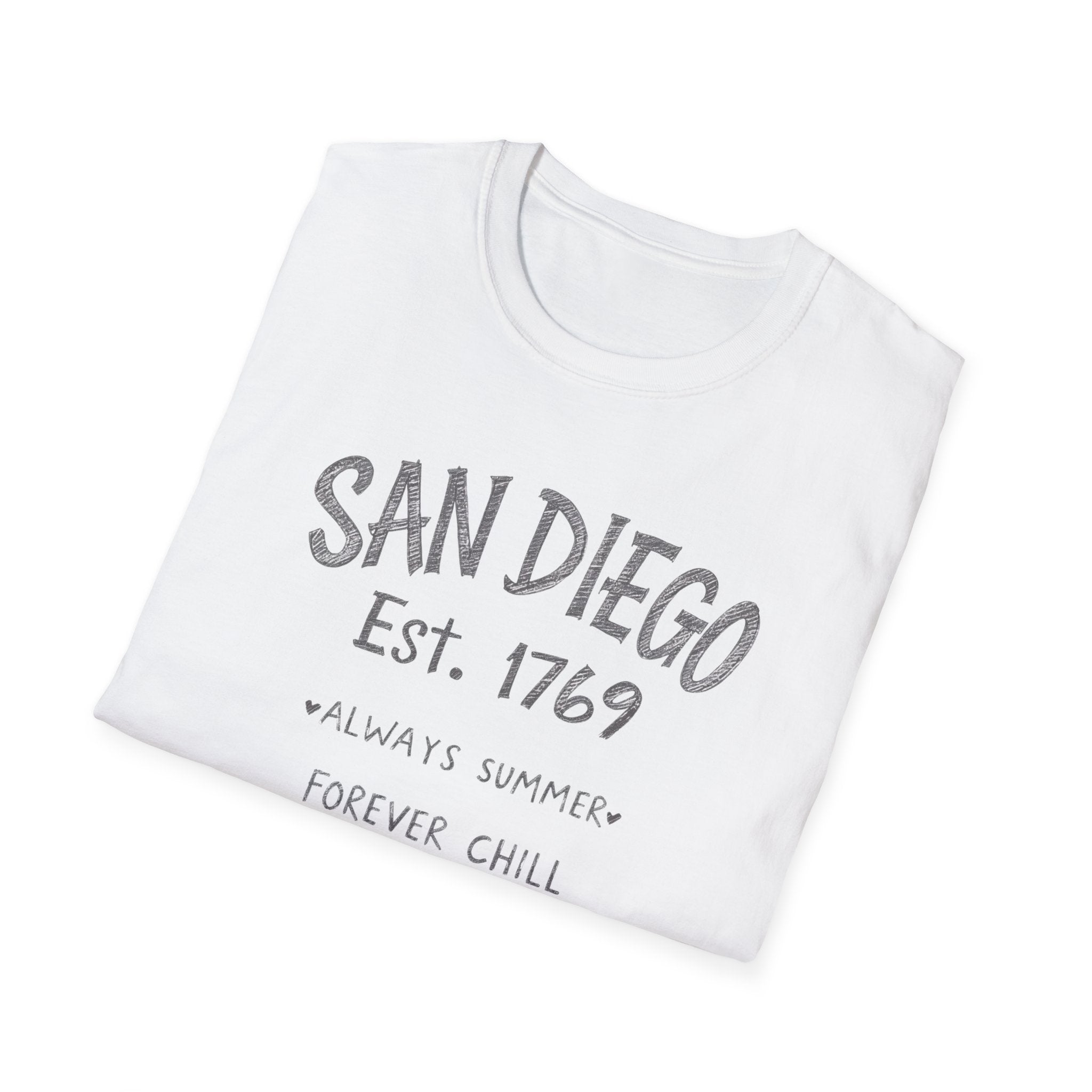 San Diego T-Shirt - "Always Summer, Forever Chill" Casual Beach Tee