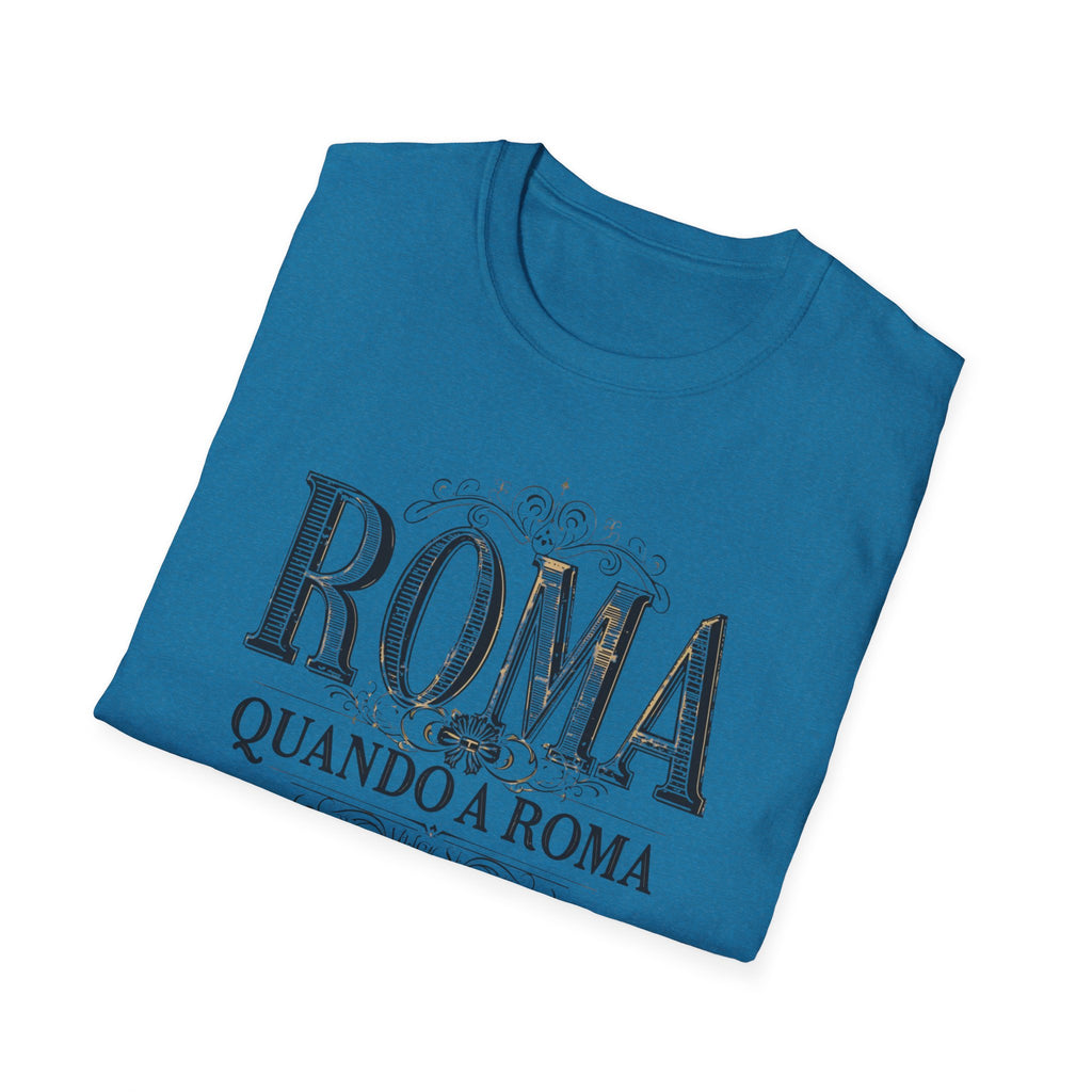 Roma Quando a Roma T-Shirt | Vintage Roman Travel Typography
