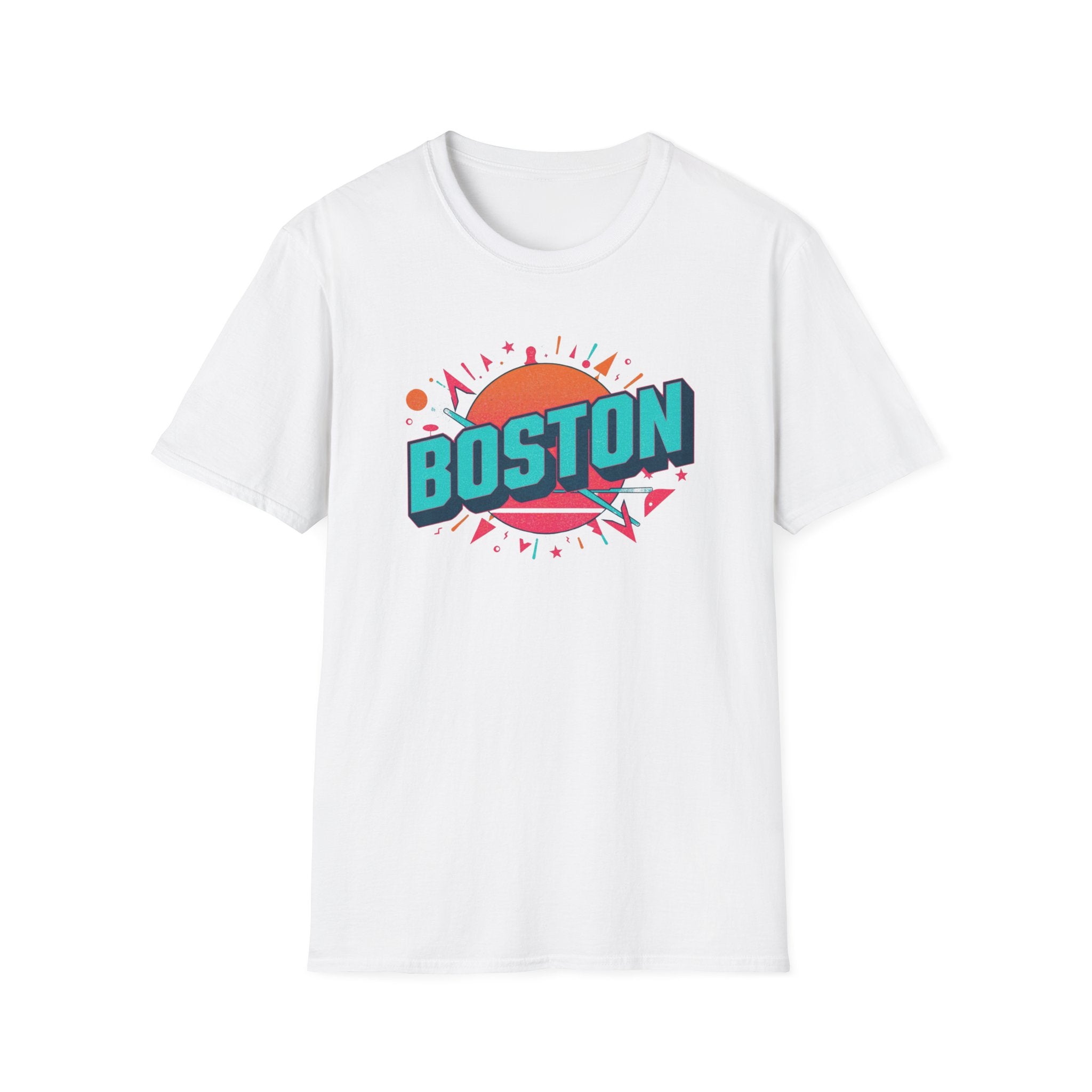 Boston Retro Sunset T-Shirt — Colorful City Graphic Tee
