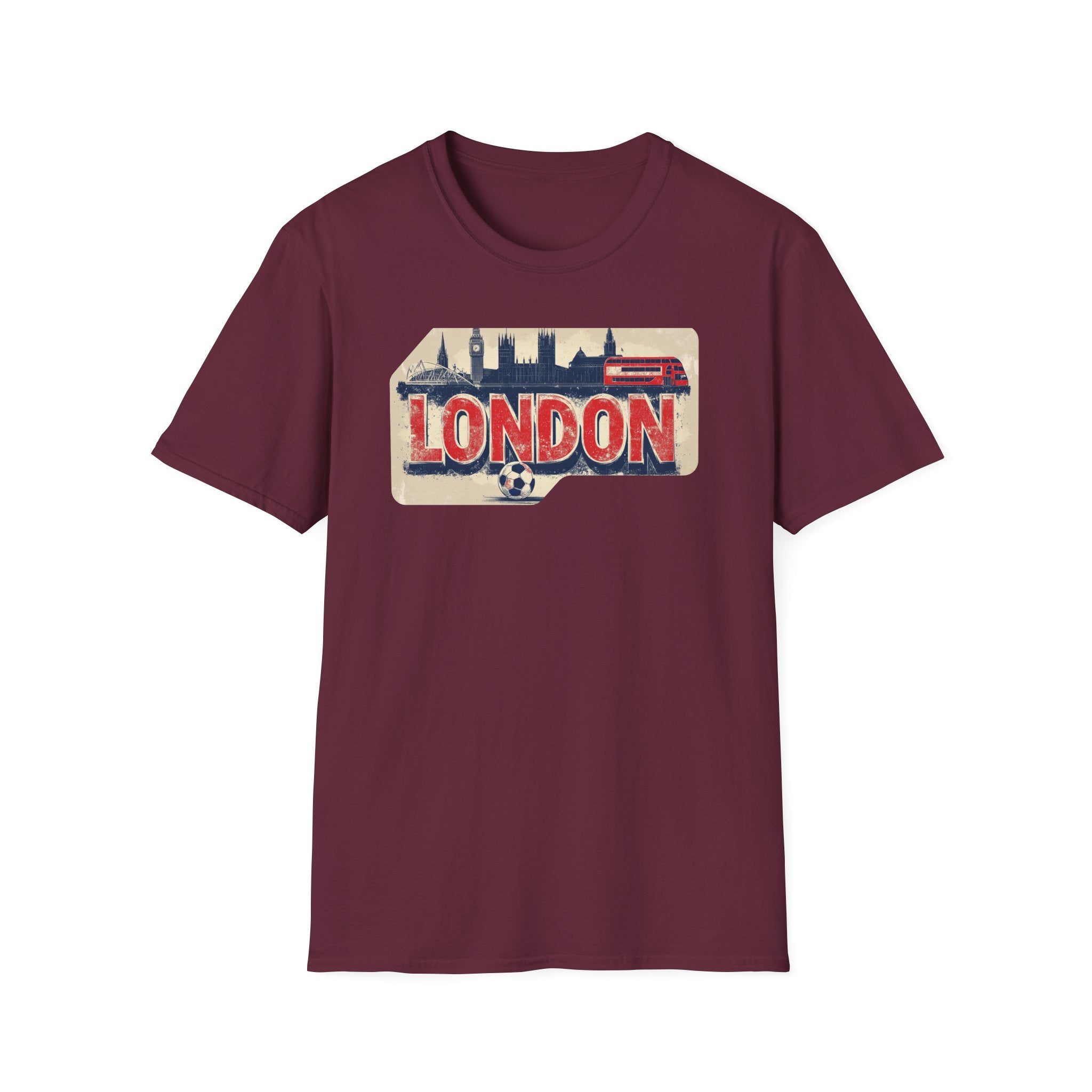 London Vintage Sign T-Shirt | Skyline, Union Jack Bus