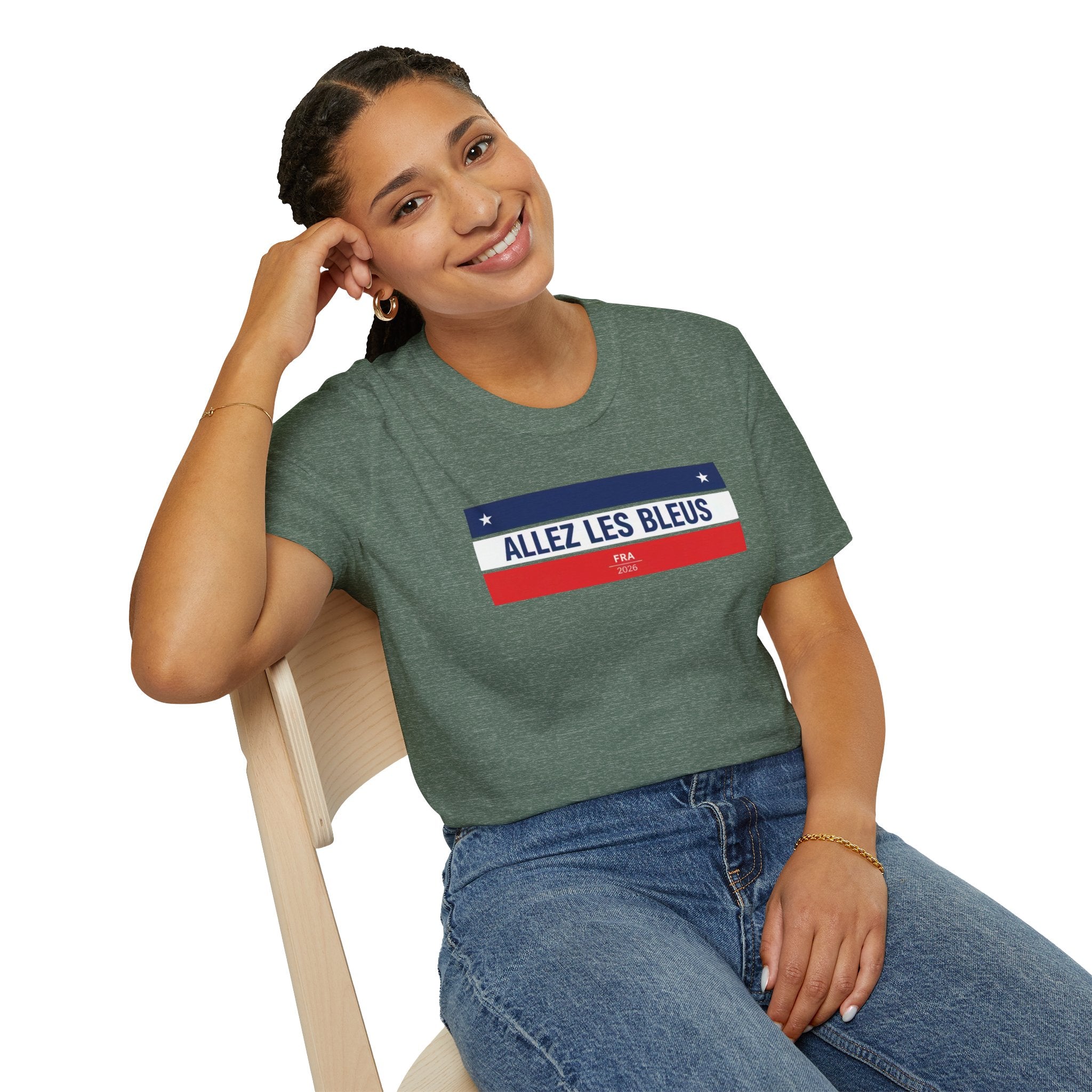 T-Shirt — Allez Les Bleus French Flag Soccer Supporter Tee