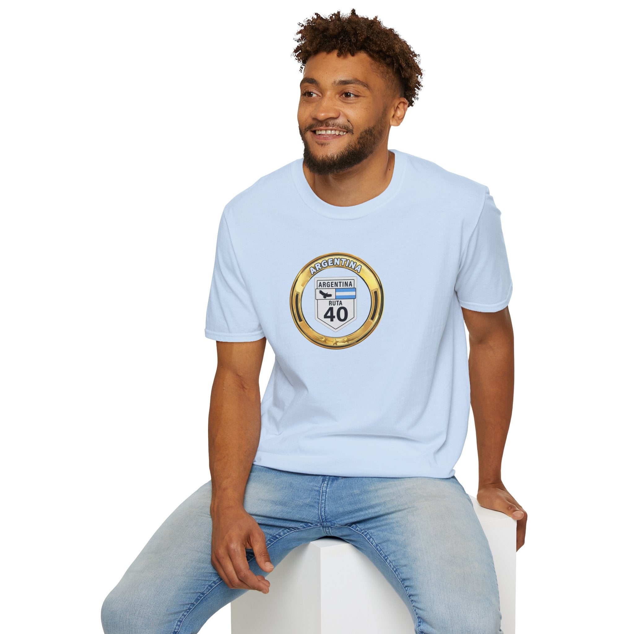Argentina Route 40 T‑Shirt 3 Stars World Cup 2026— Vintage Ruta 40 Road Sign Tee