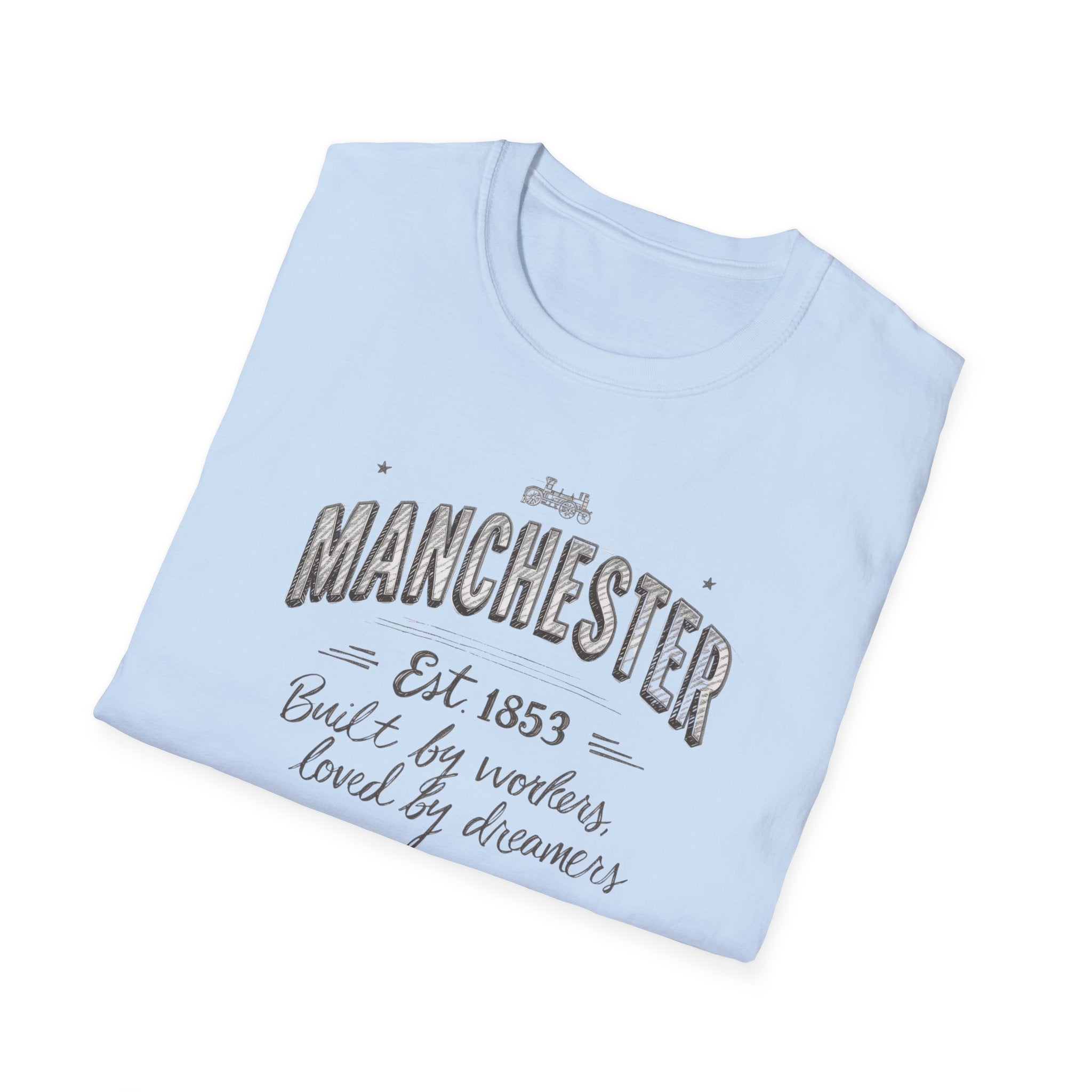 Manchester Vintage T-Shirt — "Built by Workers, Loved by Dreamers"