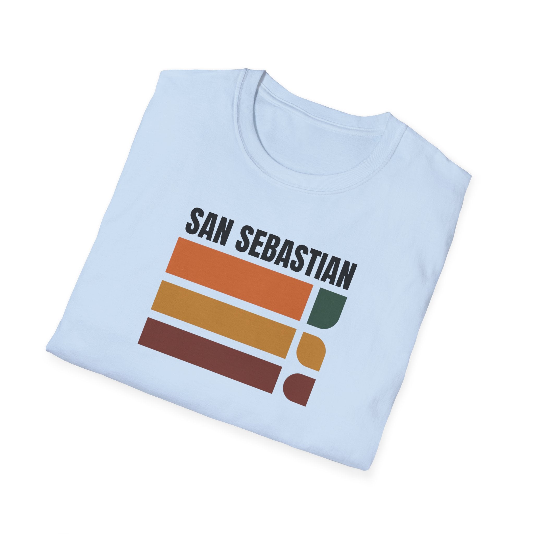 San Sebastian Retro Stripes T-Shirt | Vintage Sunset City Tee
