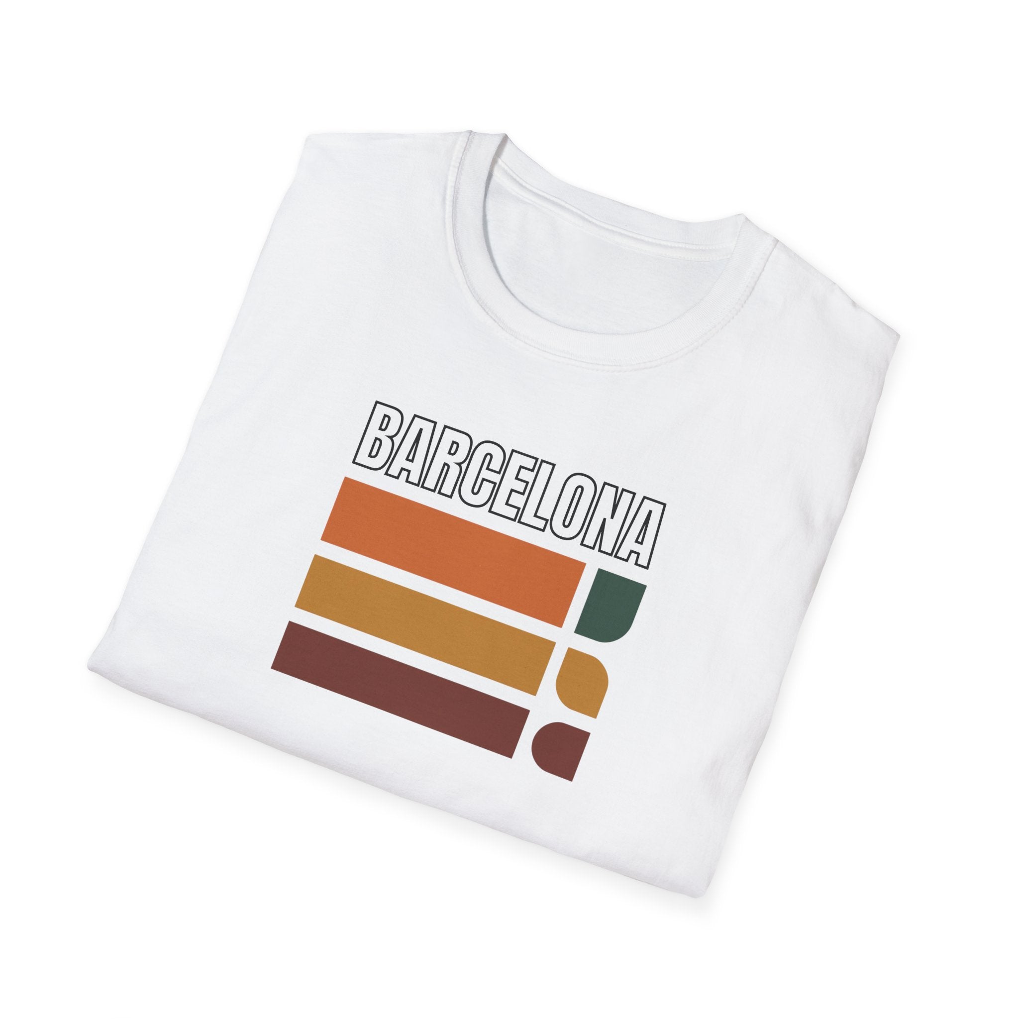 Barcelona retro stripes T-Shirt | vintage travel city tee