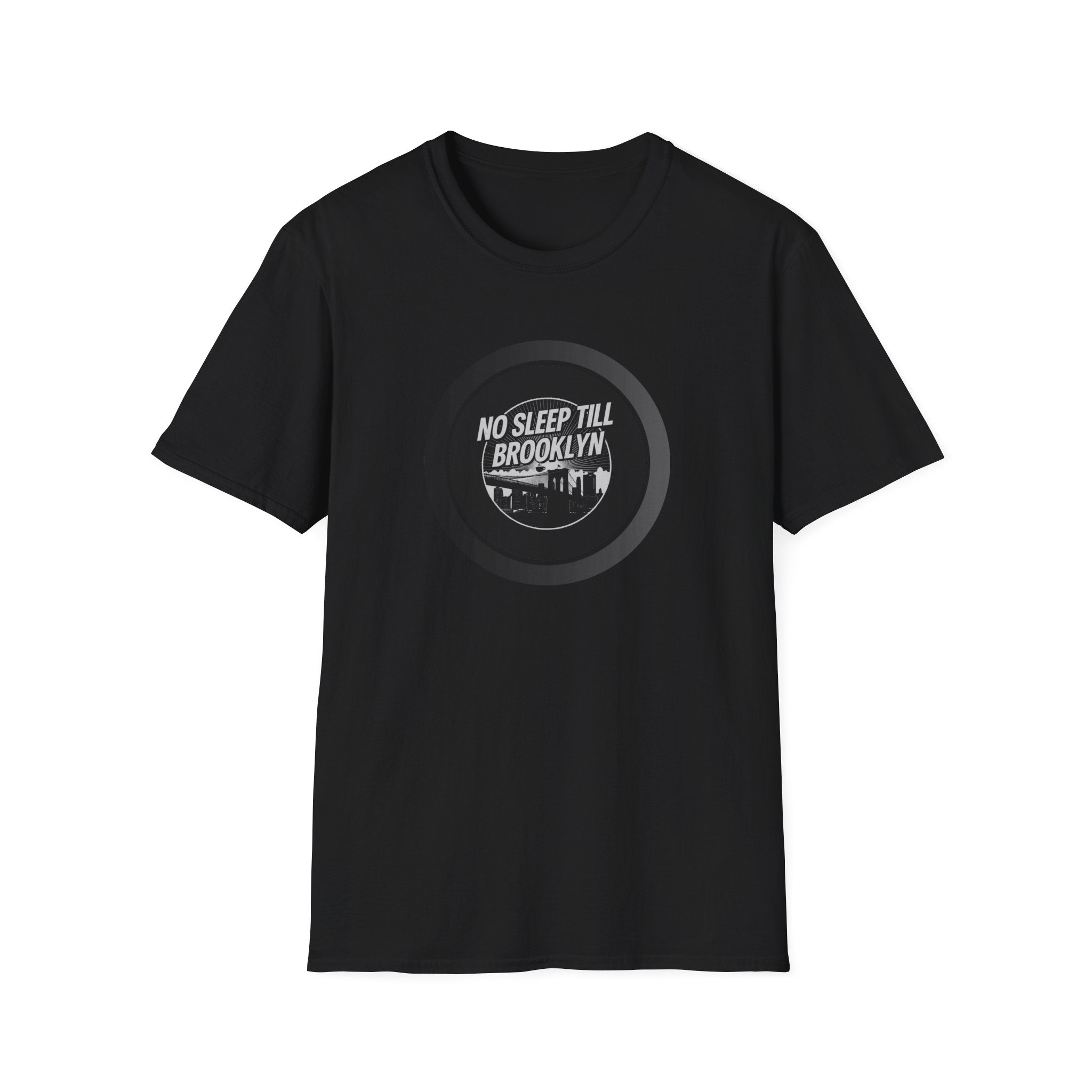 No Sleep Till Brooklyn T-Shirt | Retro NYC Skyline Circle Logo