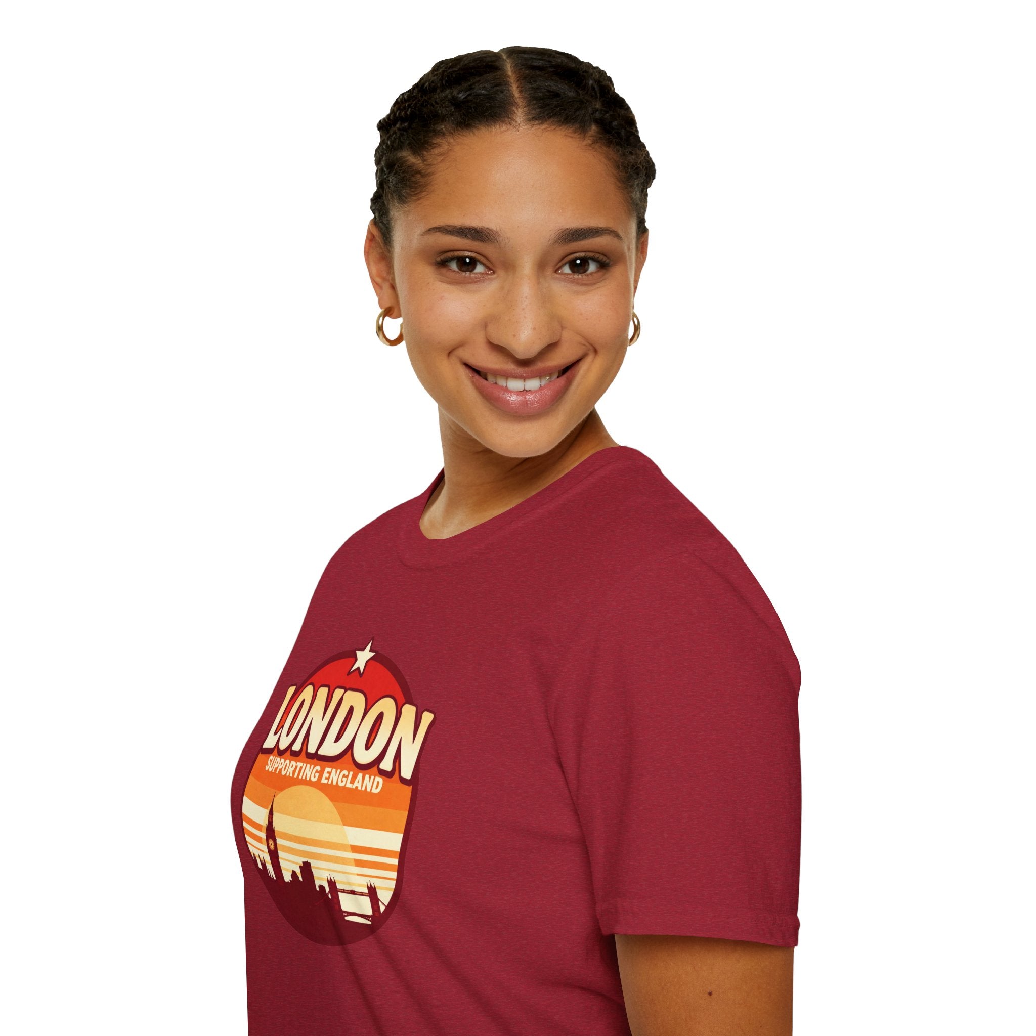London Skyline T‑Shirt — Supporting England Retro Sunset Graphic