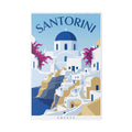 Santorini Greece Canvas Print — Blue Dome Travel Wall Art