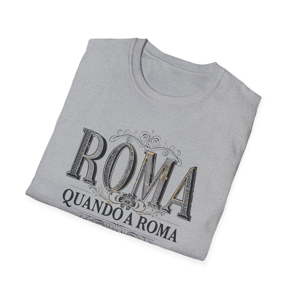 Roma Quando a Roma T-Shirt | Vintage Roman Travel Typography