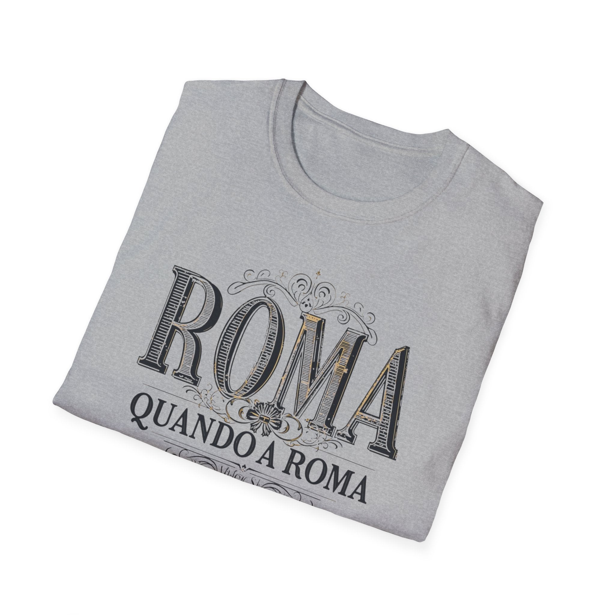 Roma Quando a Roma T-Shirt | Vintage Roman Travel Typography