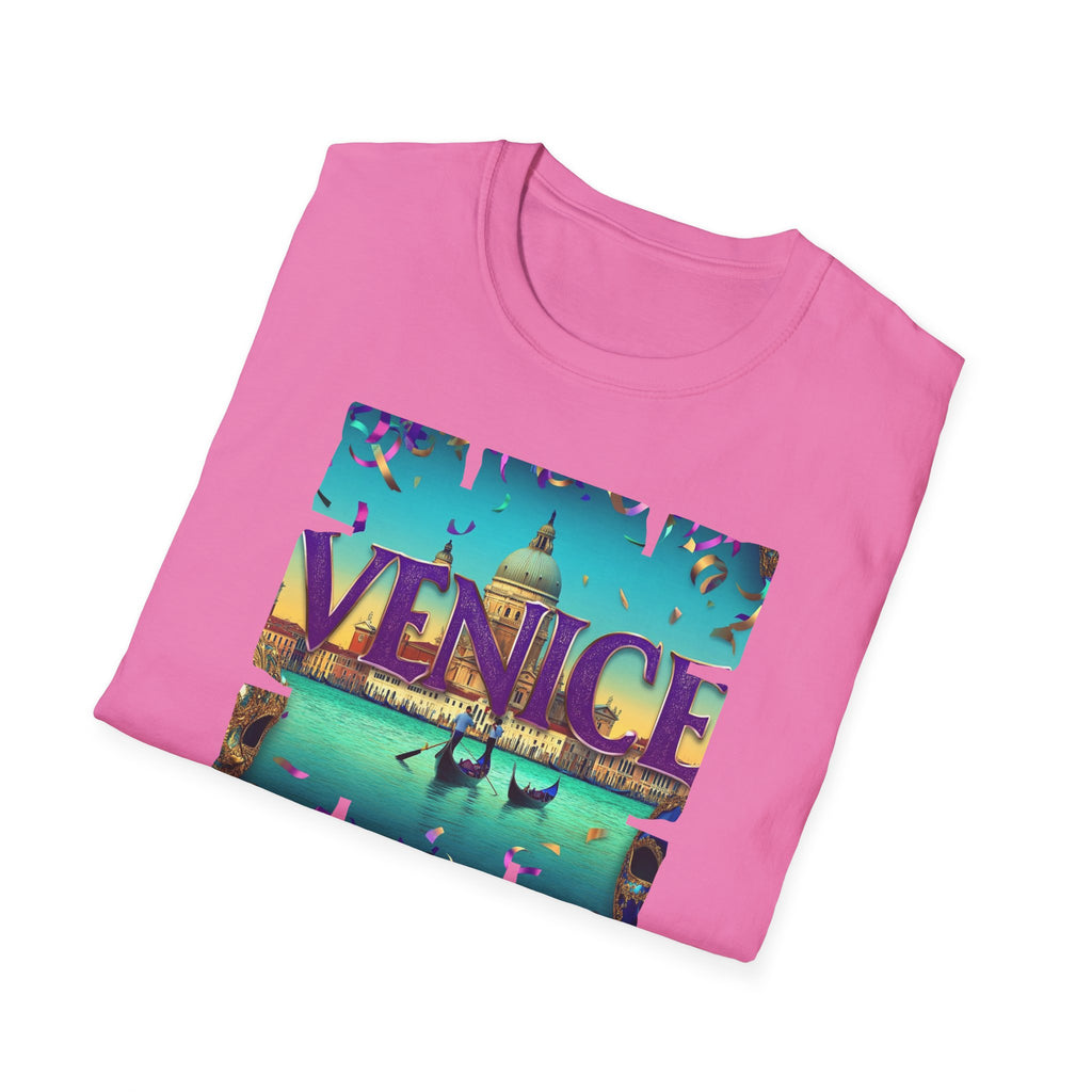 Venice Retro Travel Poster T-Shirt | Italian Canal Gondola Design