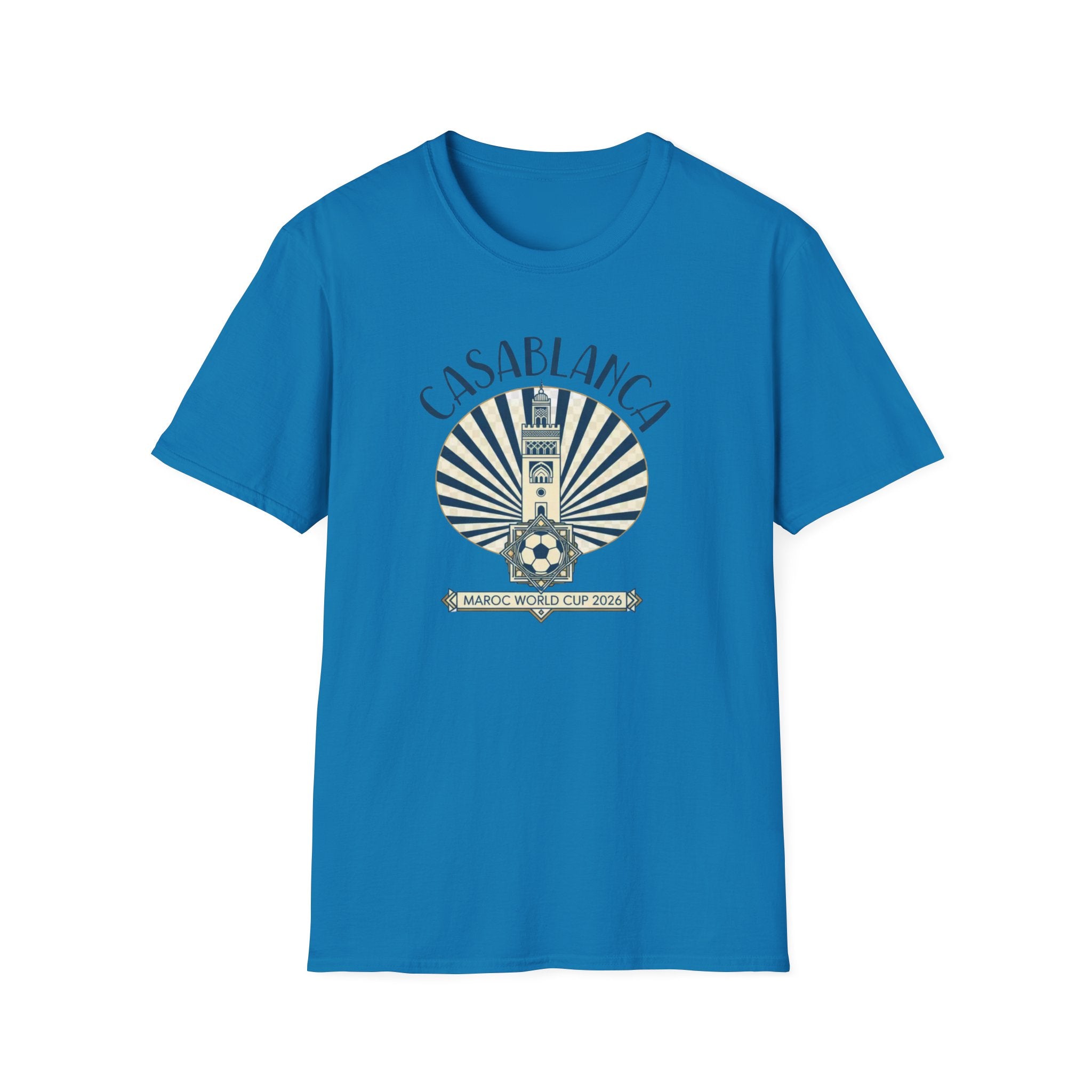 Casablanca Vintage Travel T-Shirt — Morocco World Cup 2026 Souvenir