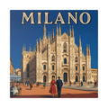 Milano Duomo Travel Canvas — Vintage Italy Wall Art