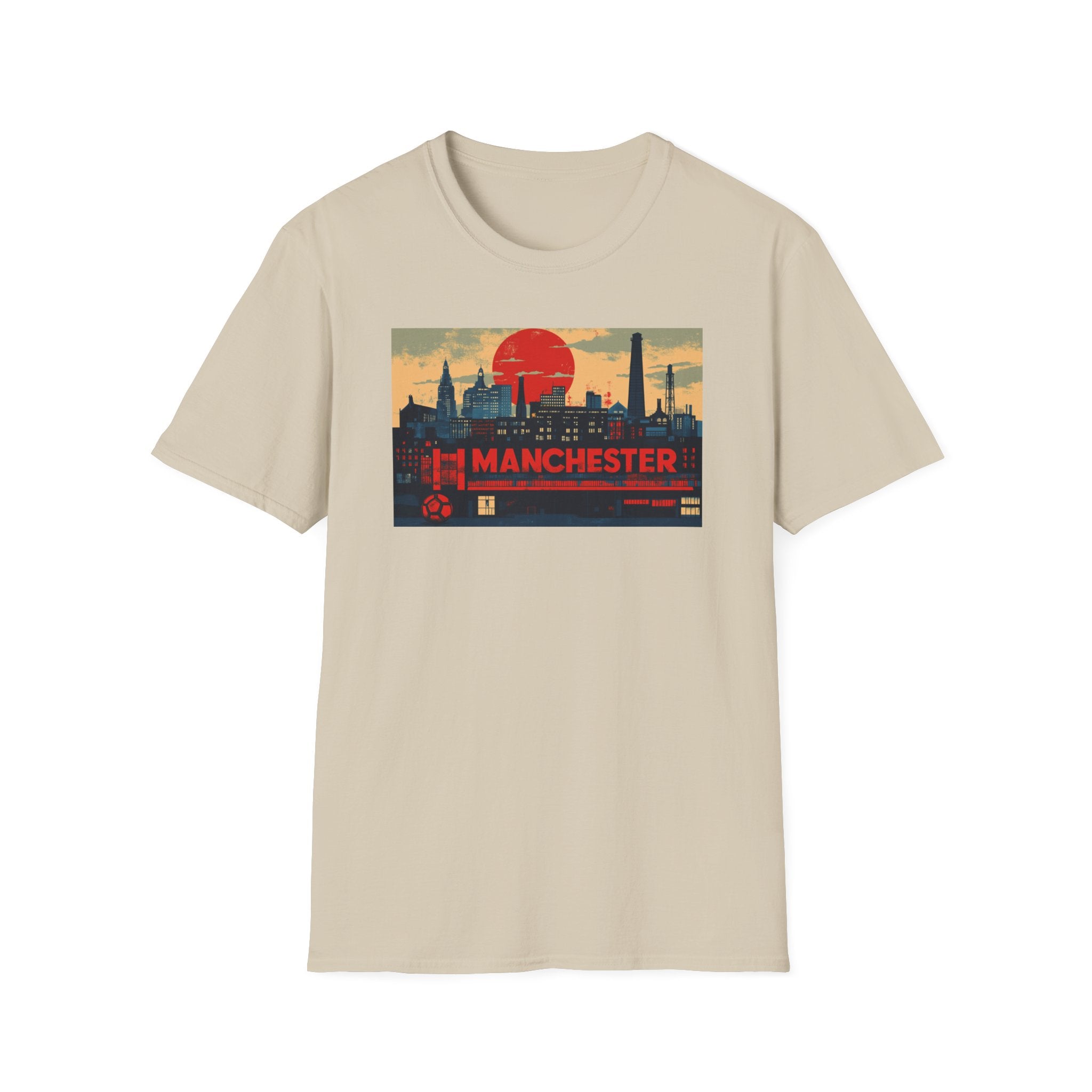 Manchester Skyline T-Shirt | Retro Cityscape Travel Tee