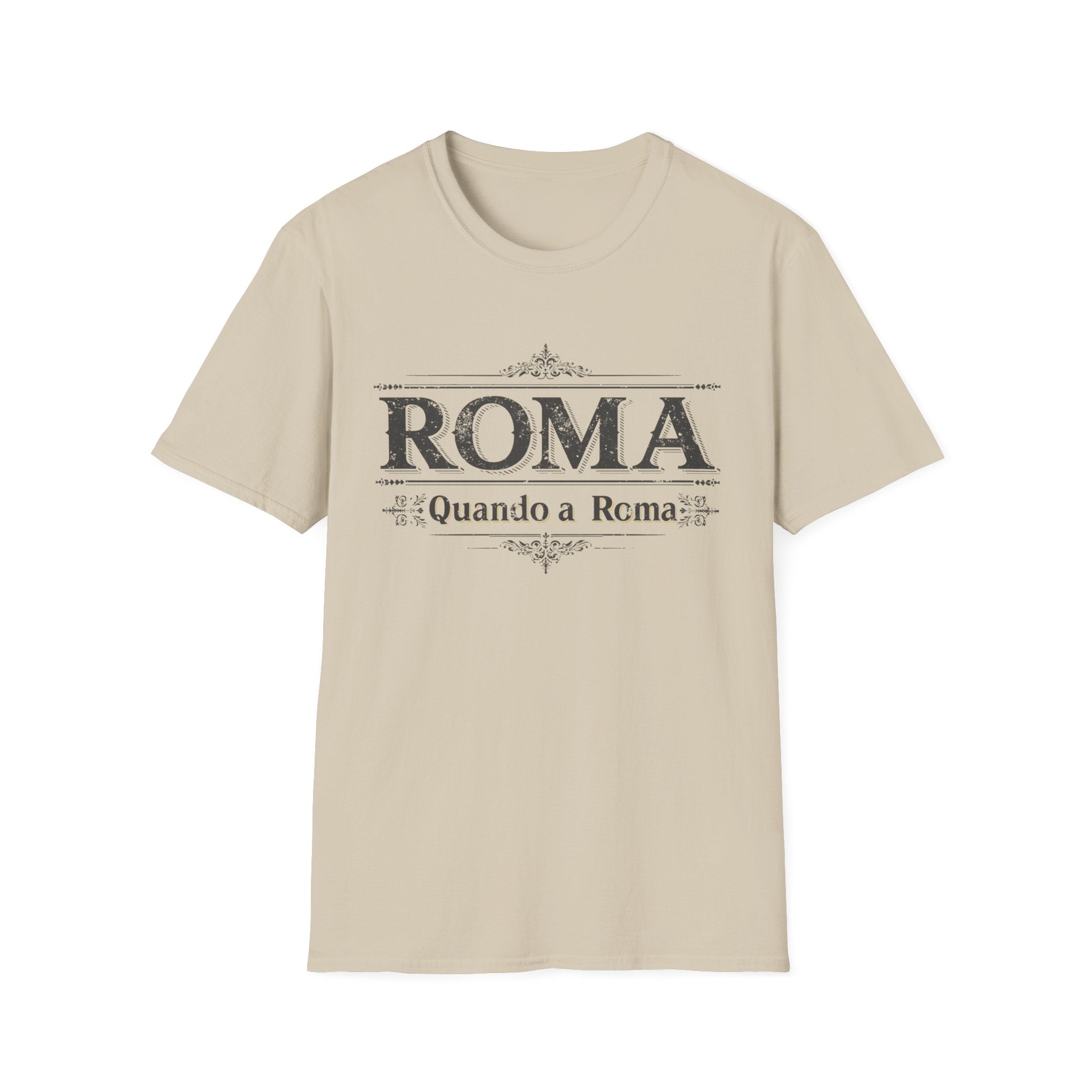 ROMA Vintage Typography T-Shirt | Quando a Roma travel souvenir
