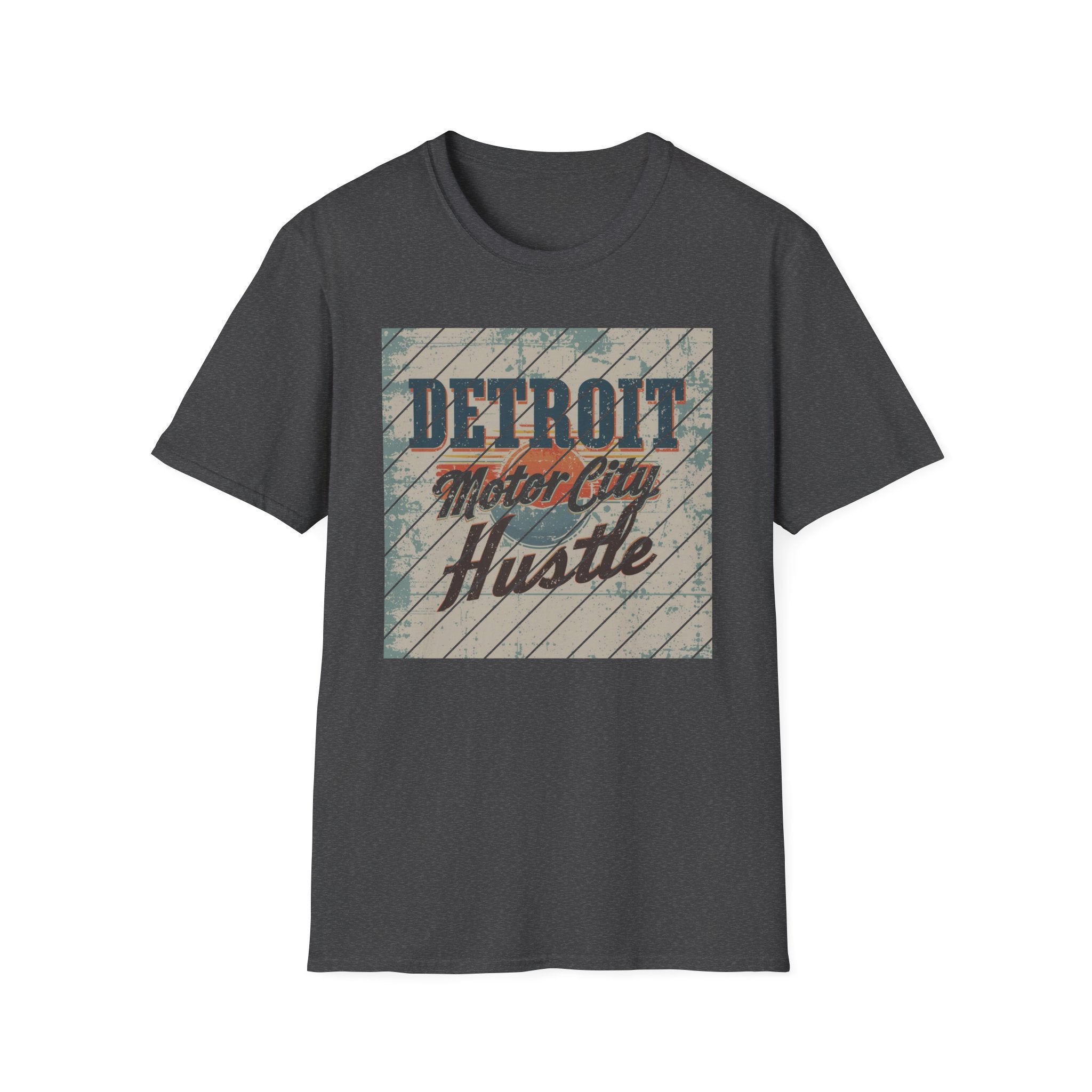 Detroit Hustle T-Shirt — Vintage Distressed Motor City Tee