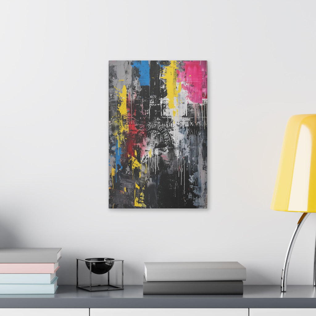 Abstract Urban Graffiti Canvas inspired by Berlin history
