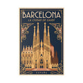 Barcelona Sagrada Família Canvas Wall Art — La Ciudad de Gaudí Travel Poster