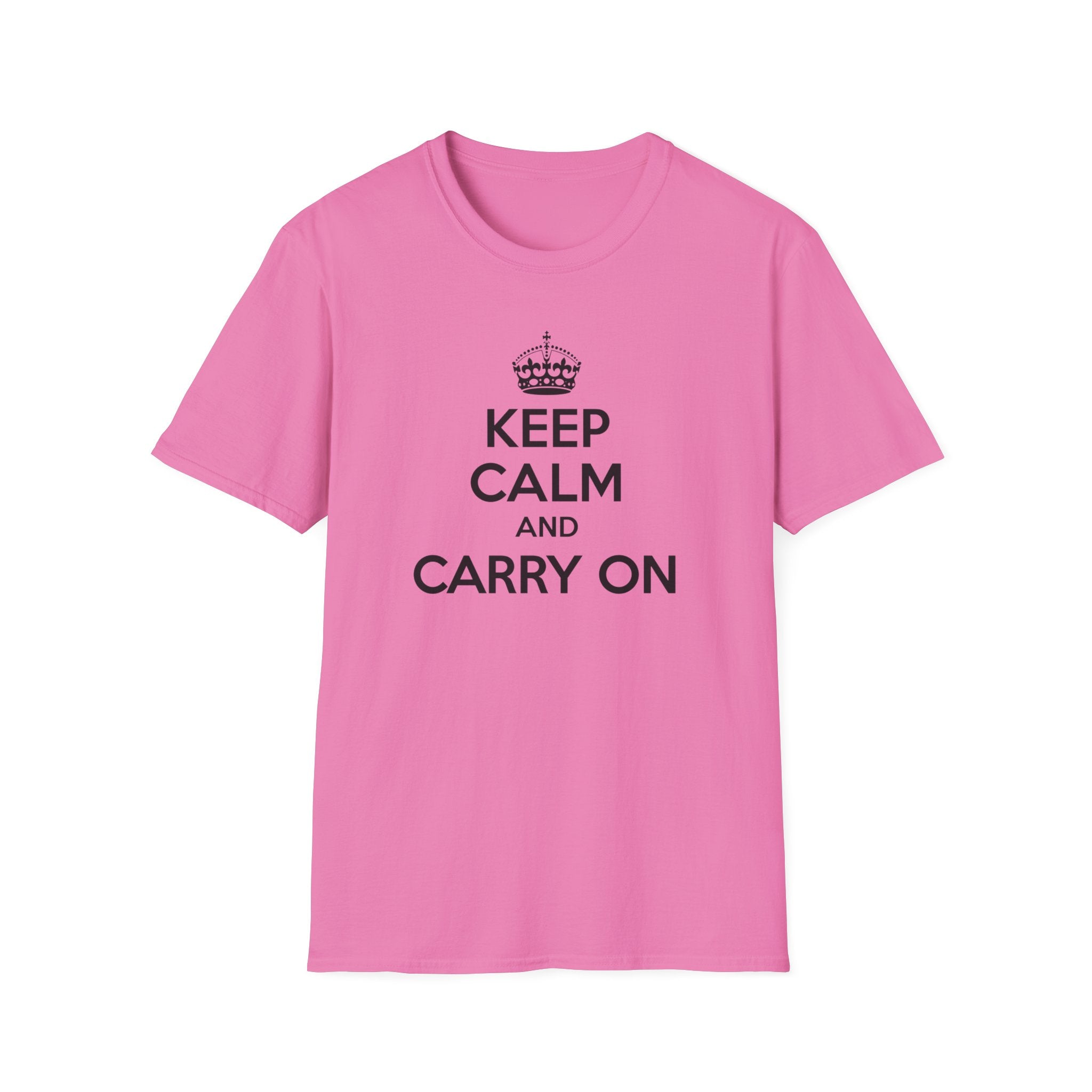 Keep Calm and Carry On T-Shirt | Classic Crown Typography