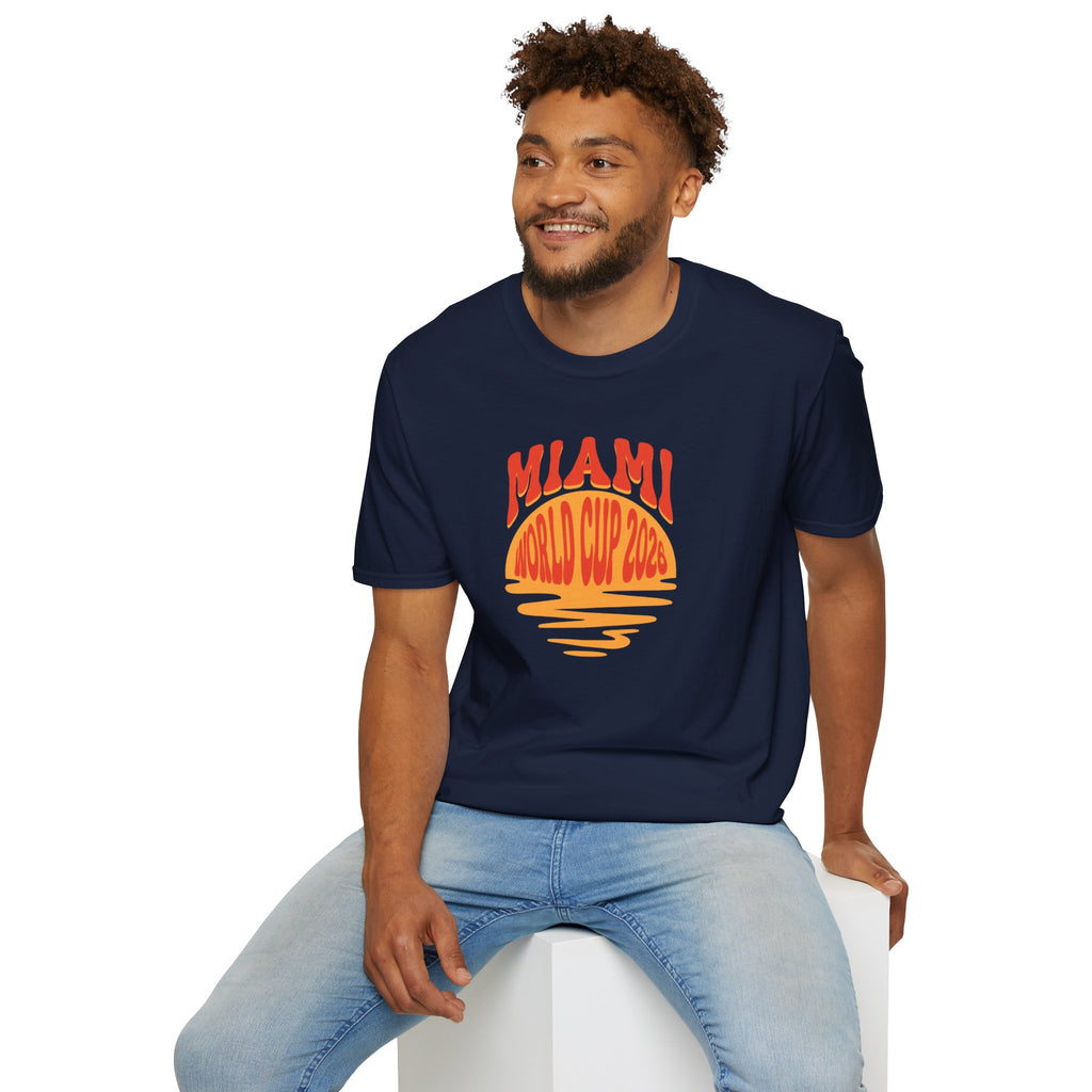 Miami World Cup 2026 T-Shirt – Retro Sunset Soccer Tee