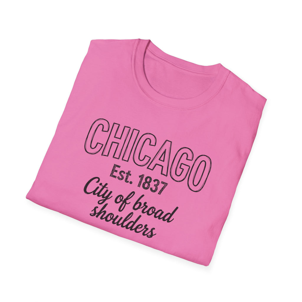 Chicago "City of Broad Shoulders" T-Shirt — Est. 1837 Vintage City Tee