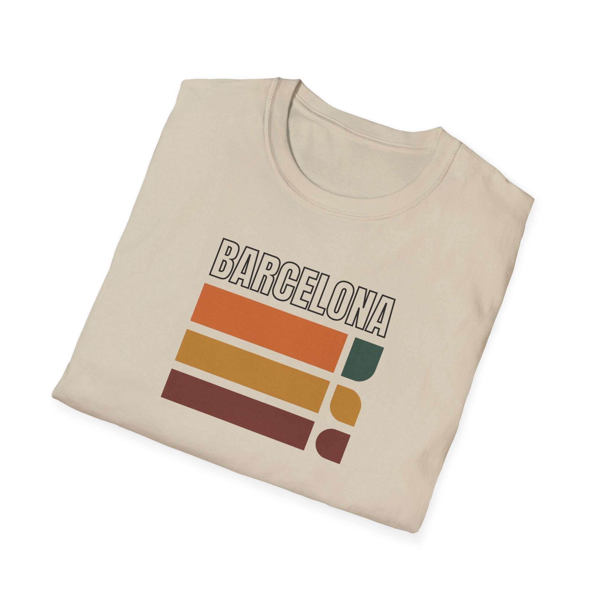 Barcelona retro stripes T-Shirt | vintage travel city tee